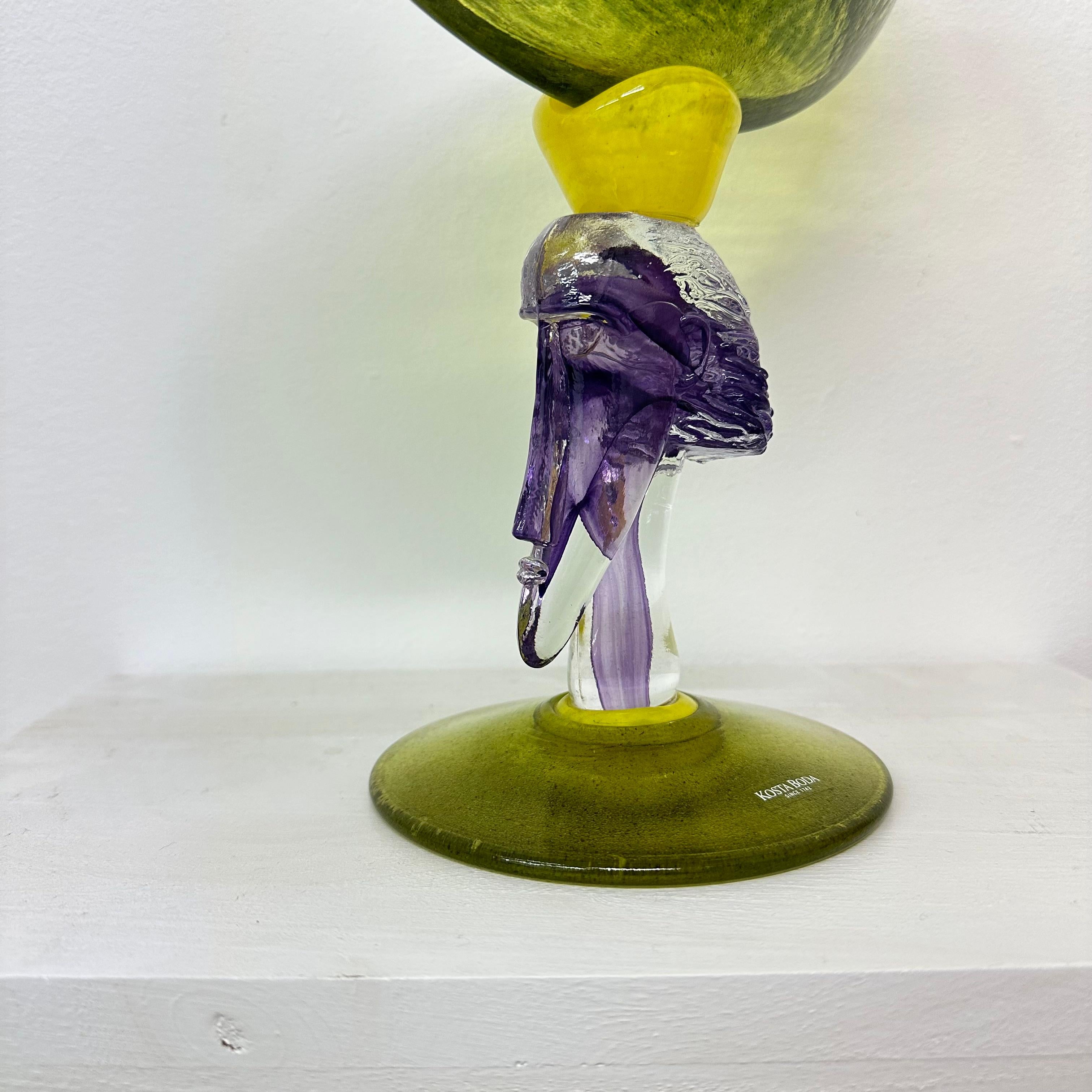 Kjell Engman für Kosta Boda, Schale aus Kunstglas, 1980er-Jahre im Angebot 2