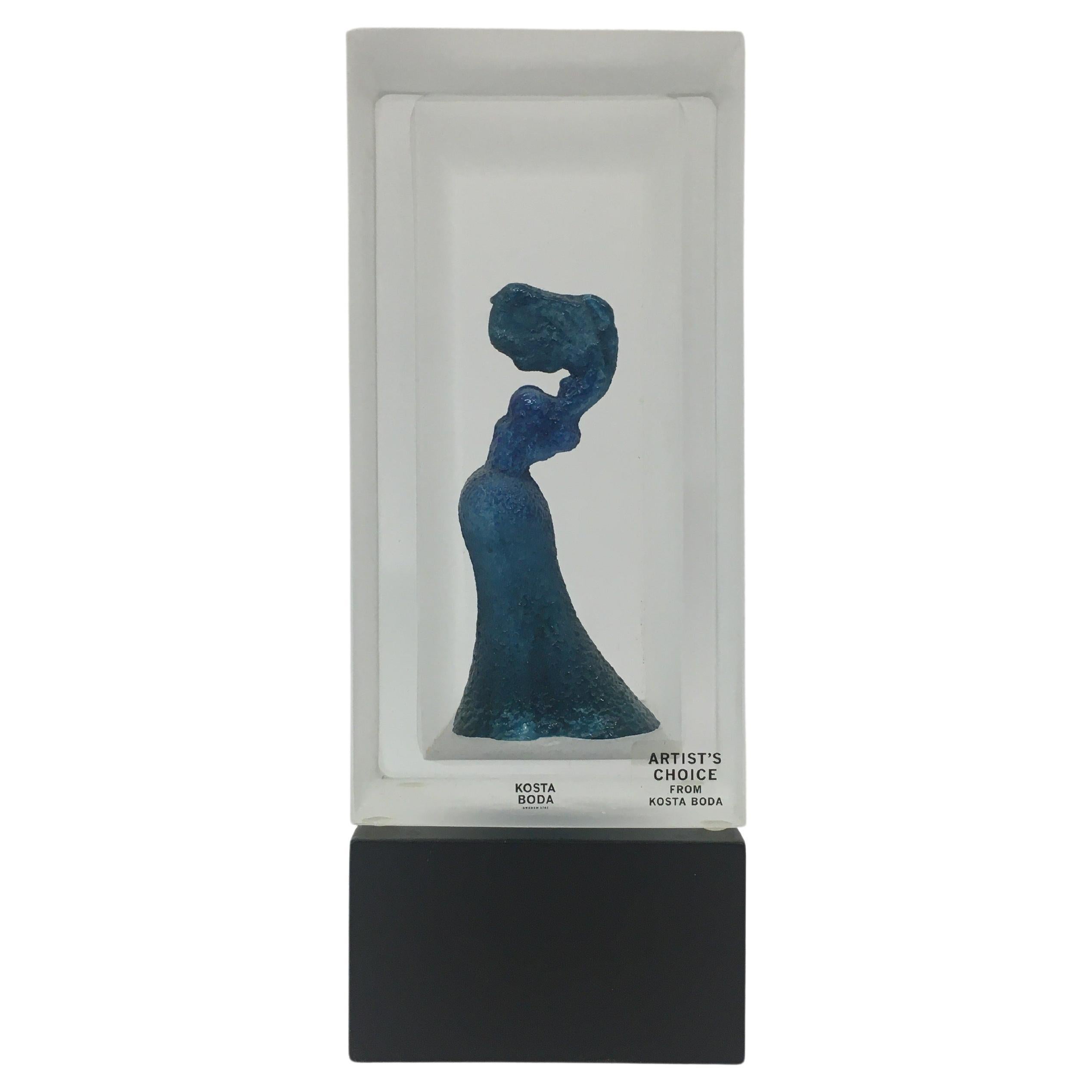 Kjell Engman for Kosta Boda ‘Snapshot’ sculpture Women in the wind, 1990’s For Sale