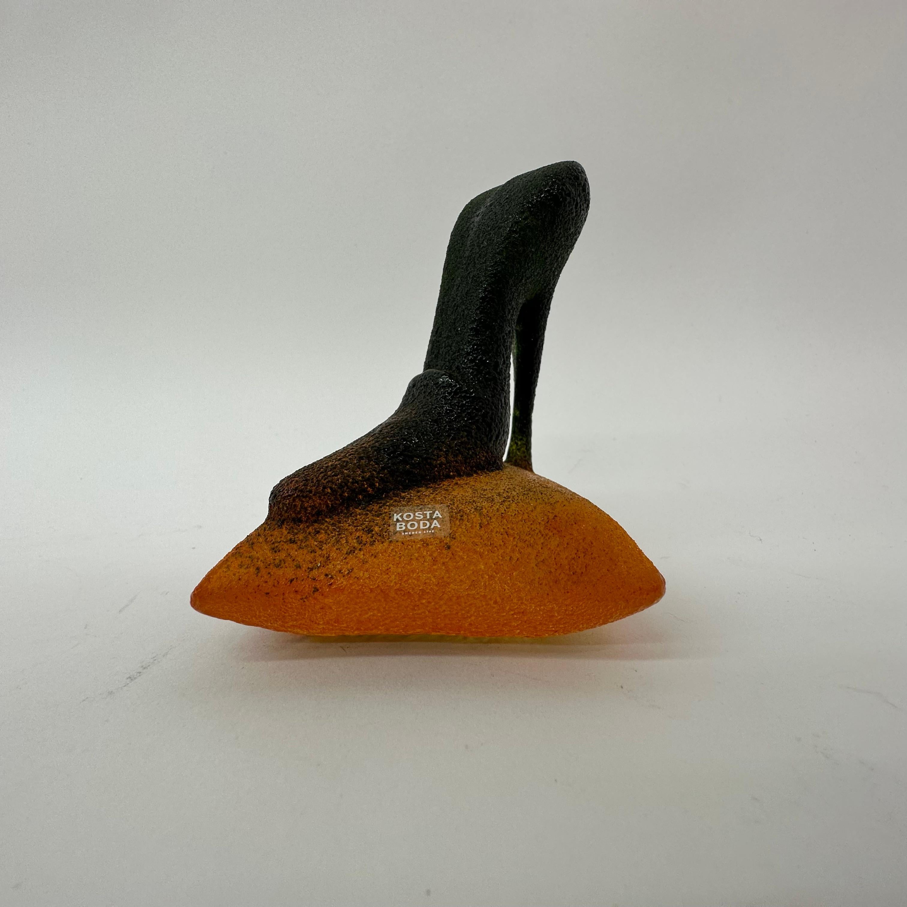 Scandinavian Modern Kjell Engman for Kosta Boda Sweden High Heel Shoe on Pillow figurine For Sale