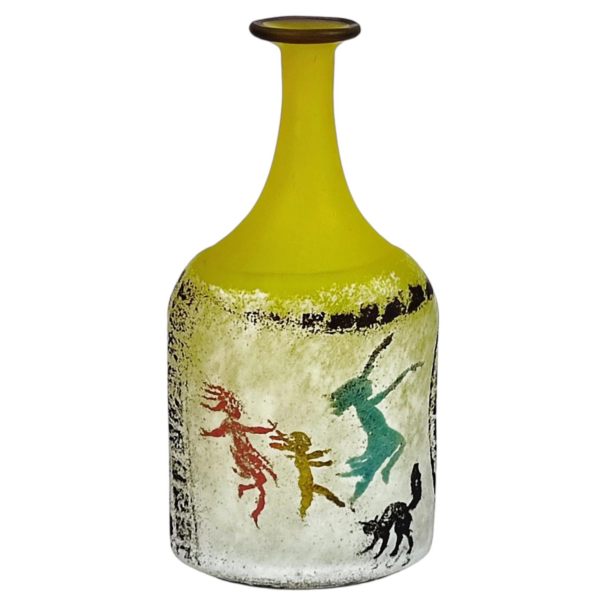 Vase bouteille en verre de Kjell Engman pour Kosta Boda, Suède, 1992 en vente