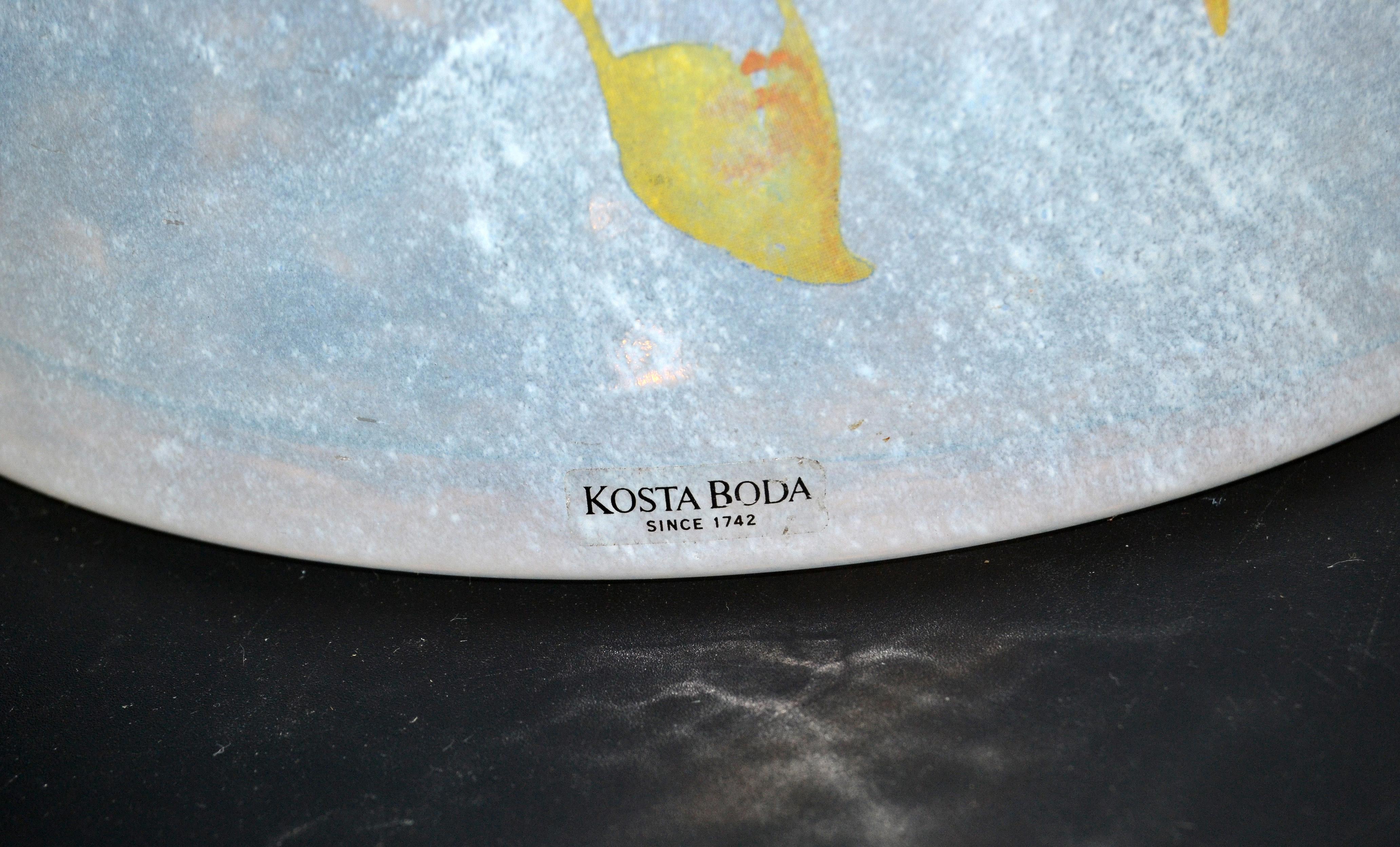 Kjell Engman Kosta Boda Catwalk Frosted Glass Vase Sweden Scandinavian Modern For Sale 2