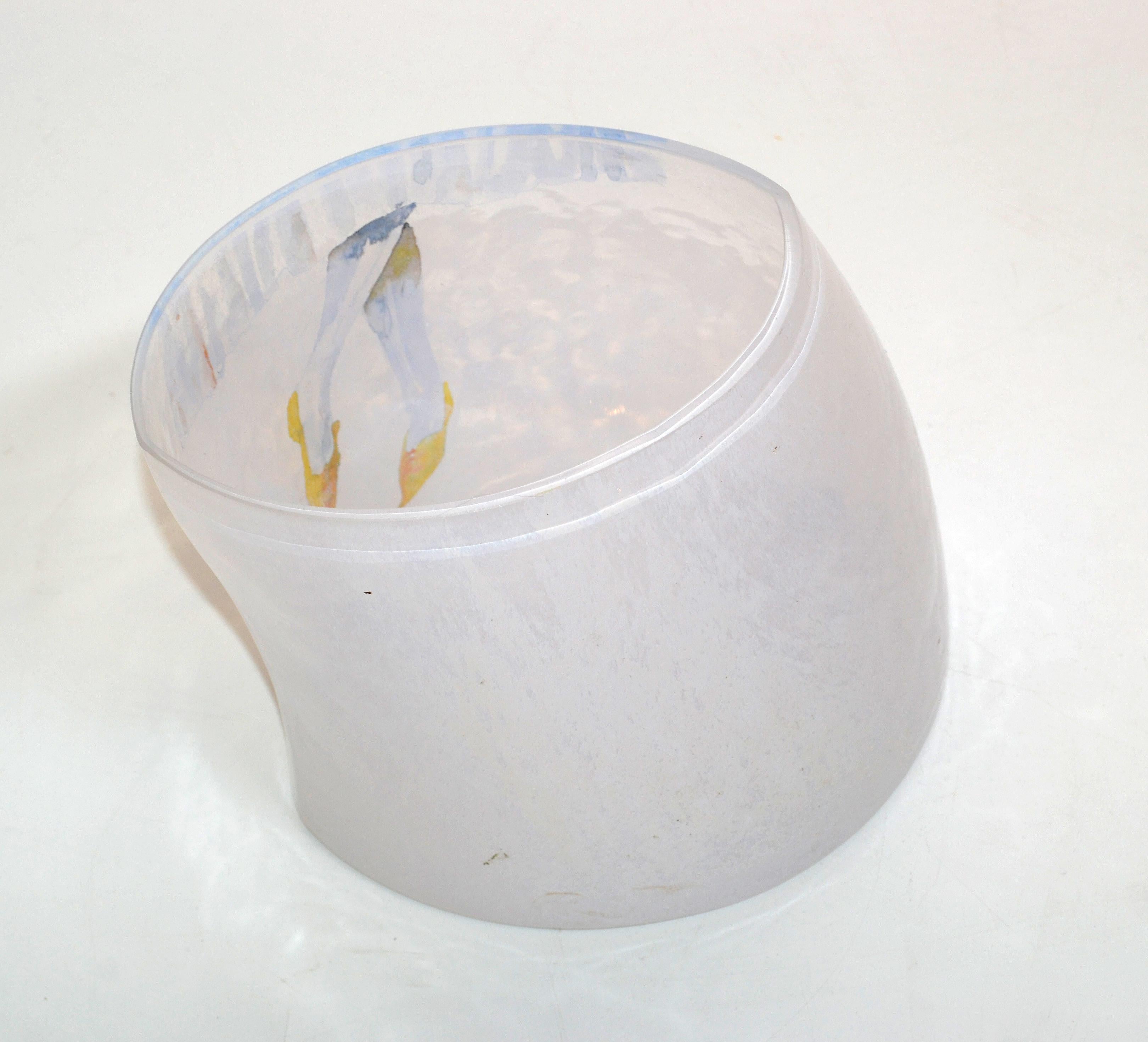 Mid-Century moderno Kjell Engman Kosta Boda Vaso in vetro smerigliato Svezia Scandinavo Moderno in vendita