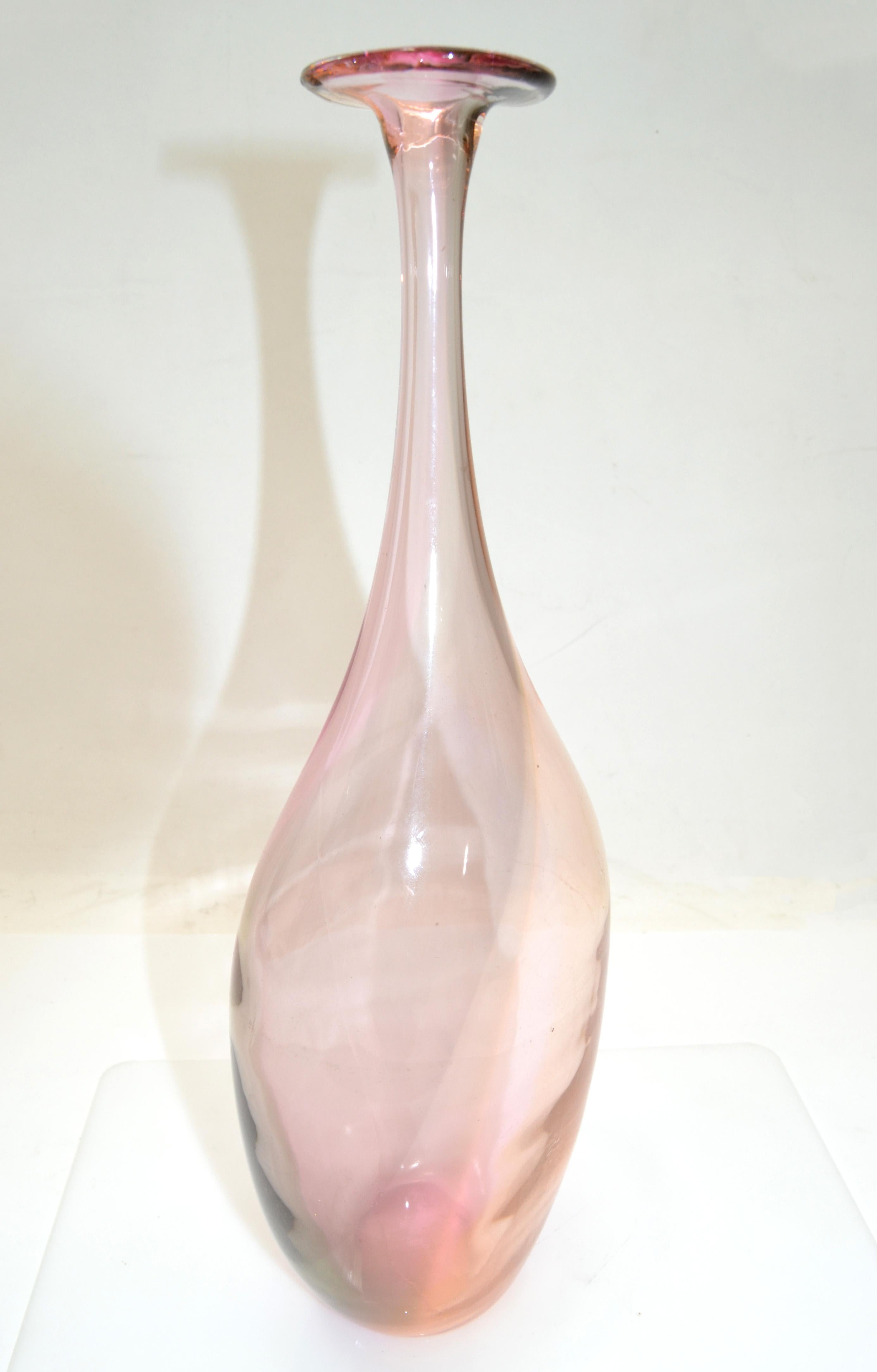 Swedish Kjell Engman Kosta Boda Fidji Collection Colorful Crystal Bud Vase Scandinavian