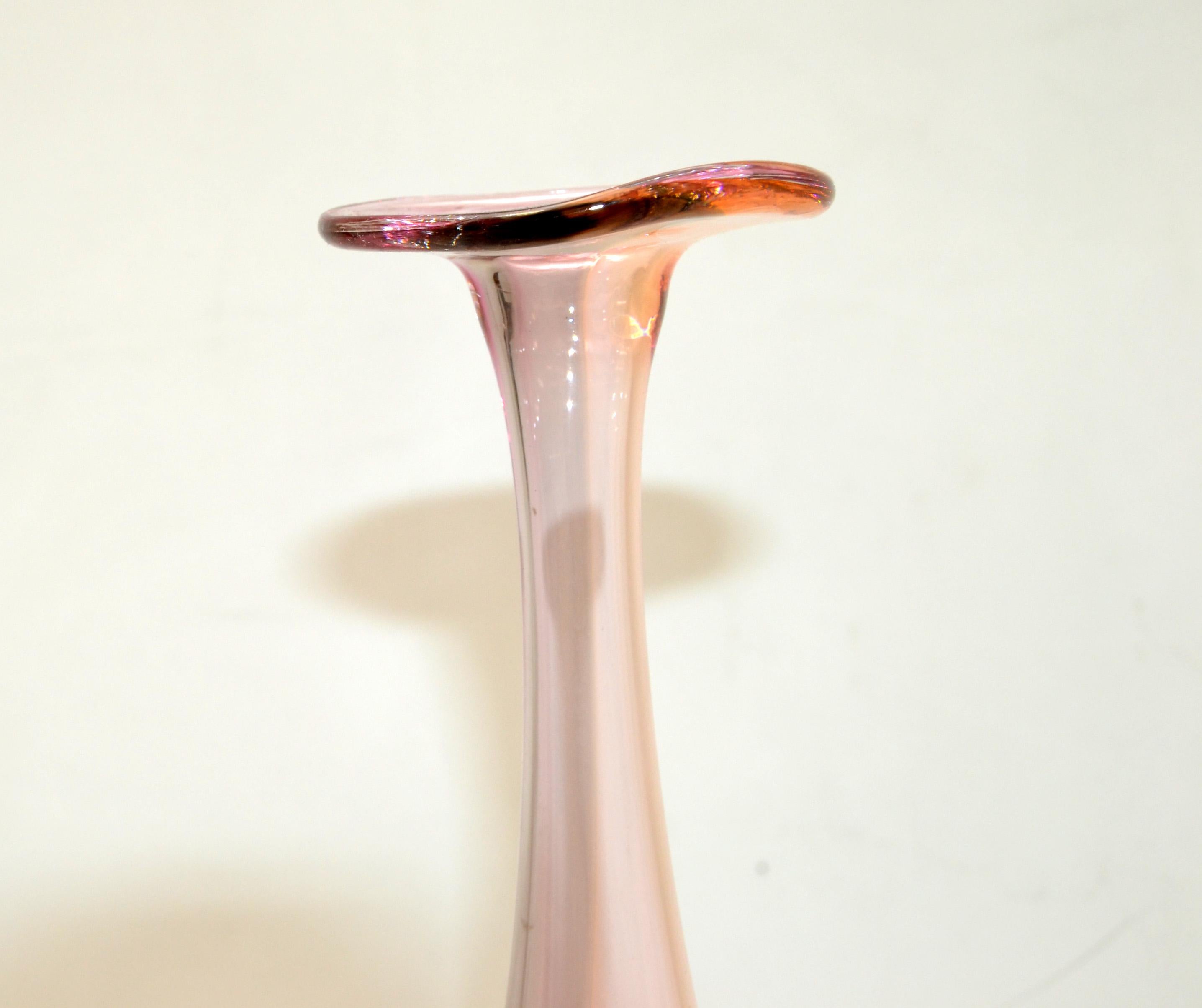 Kjell Engman Kosta Boda Fidji Collection Colorful Crystal Bud Vase Scandinavian In Good Condition In Miami, FL