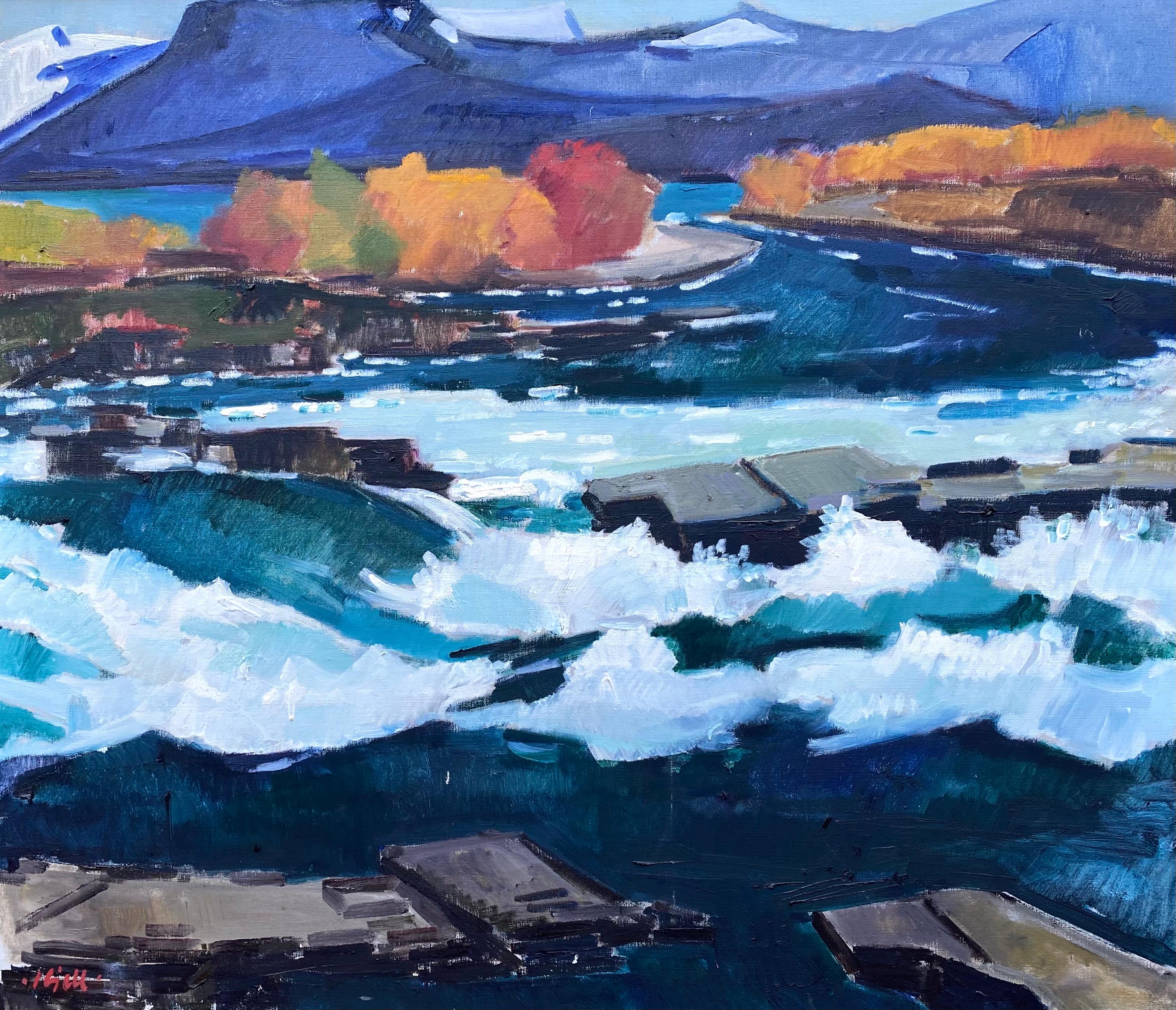 Kjell Leander-Engstrom Landscape Painting – Abisko, Schweden