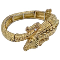 KJL Bracelet Vintage 1970s Alligator KJL