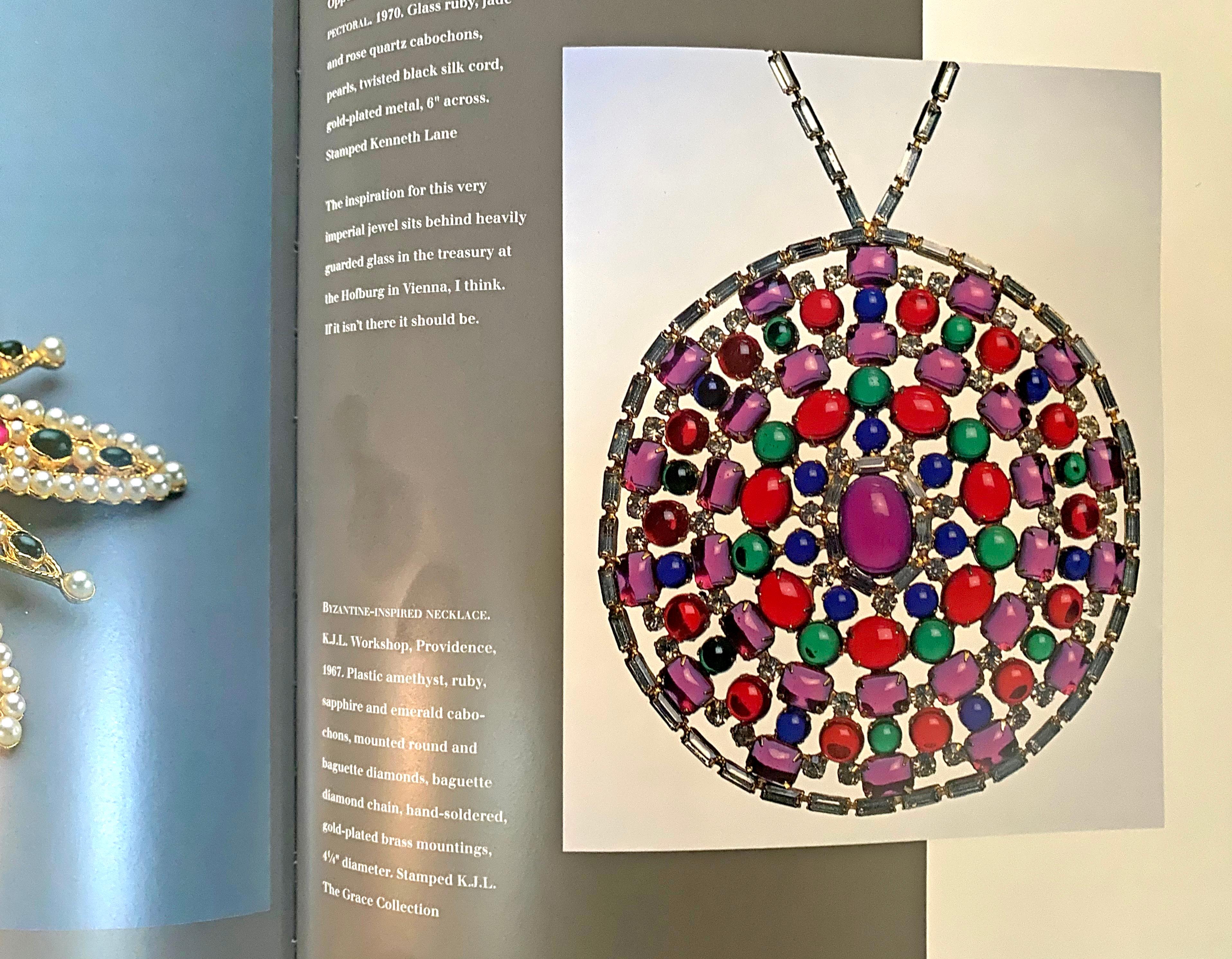 KJL Cabochon XL Byzantine Inspired Pendant Necklace  For Sale 1