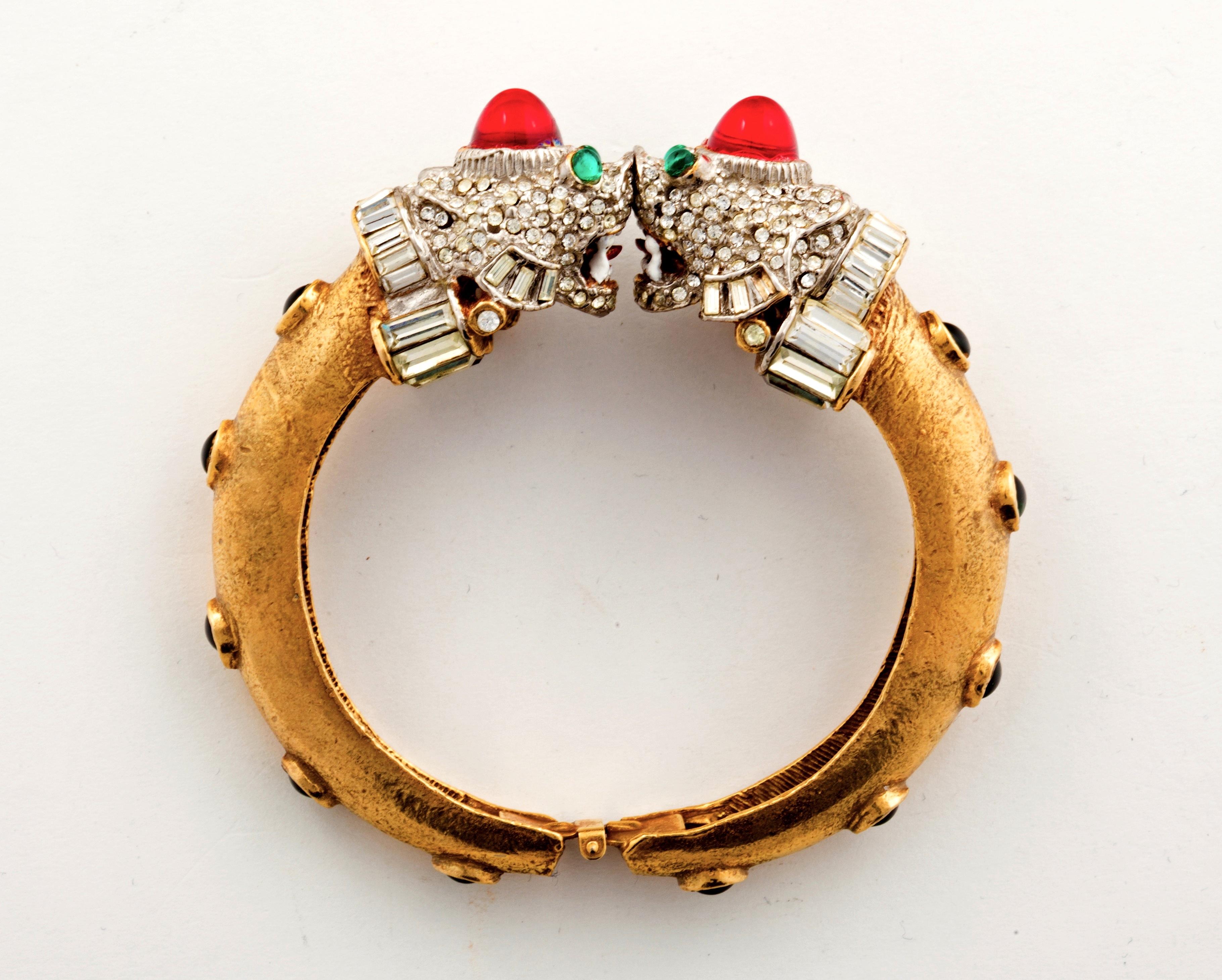 KJL Early Foo Dog Bangle In Good Condition For Sale In New York, NY