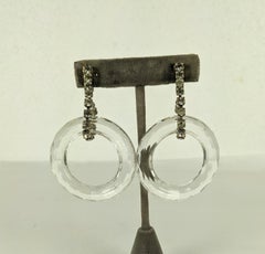 K.J.L. Early Lucite Hoop Earrings