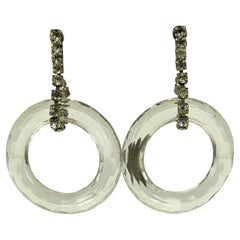 K.J.L. Early Lucite Hoop Earrings