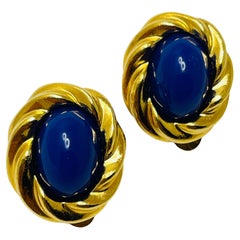 KJL per AVON orecchini a clip firmati in lapis d'oro