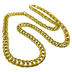 KJL - KENNETH JAY LANE - Collier en chaîne de créateur vintage signé et doré.