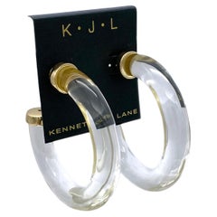 Pendientes de aro grandes KJL Lucite
