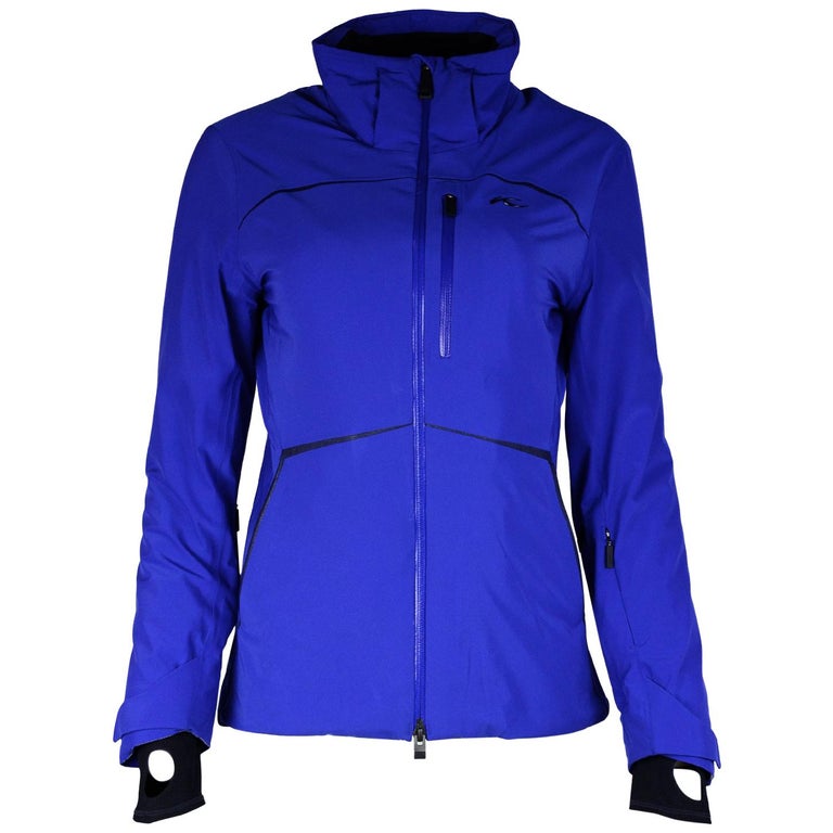 KJUS Blue Ski Jacket W/ Removable Hood Sz XS For Sale at 1stDibs