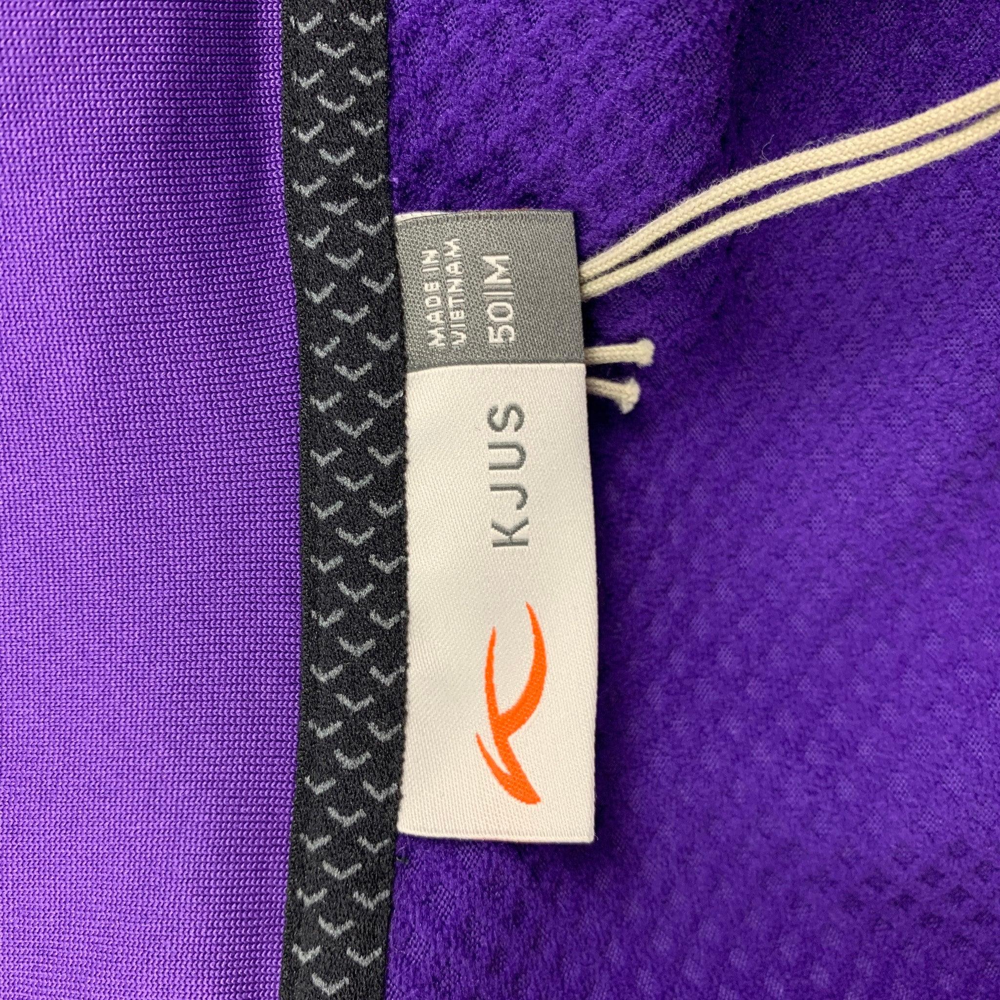 KJUS Size M Purple Polyester Zip Up Diamond Fleece Jacket For Sale 1