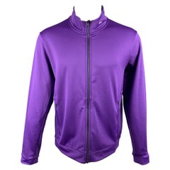 KJUS Größe M Lila Polyester Zip Up Diamant Fleece Jacke mit Reißverschluss