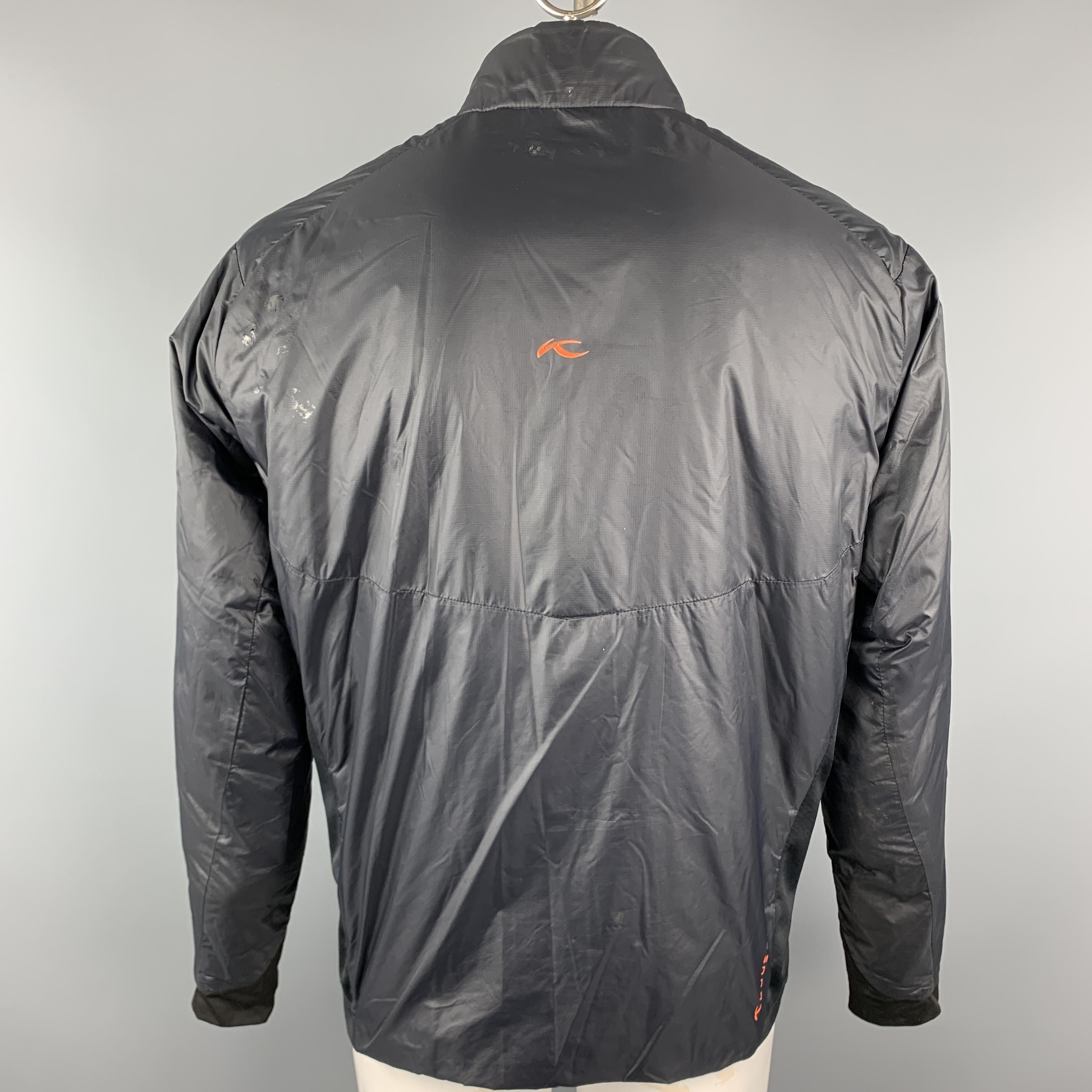 KJUS Size XL Black Polyamide High Collar Full Zip Zip Pockets Jacket In Good Condition In San Francisco, CA