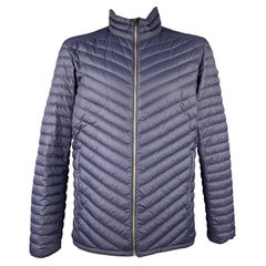 KJUS Size XXL Navy Quilted Goose Down Polyamide Zip Up Jacket