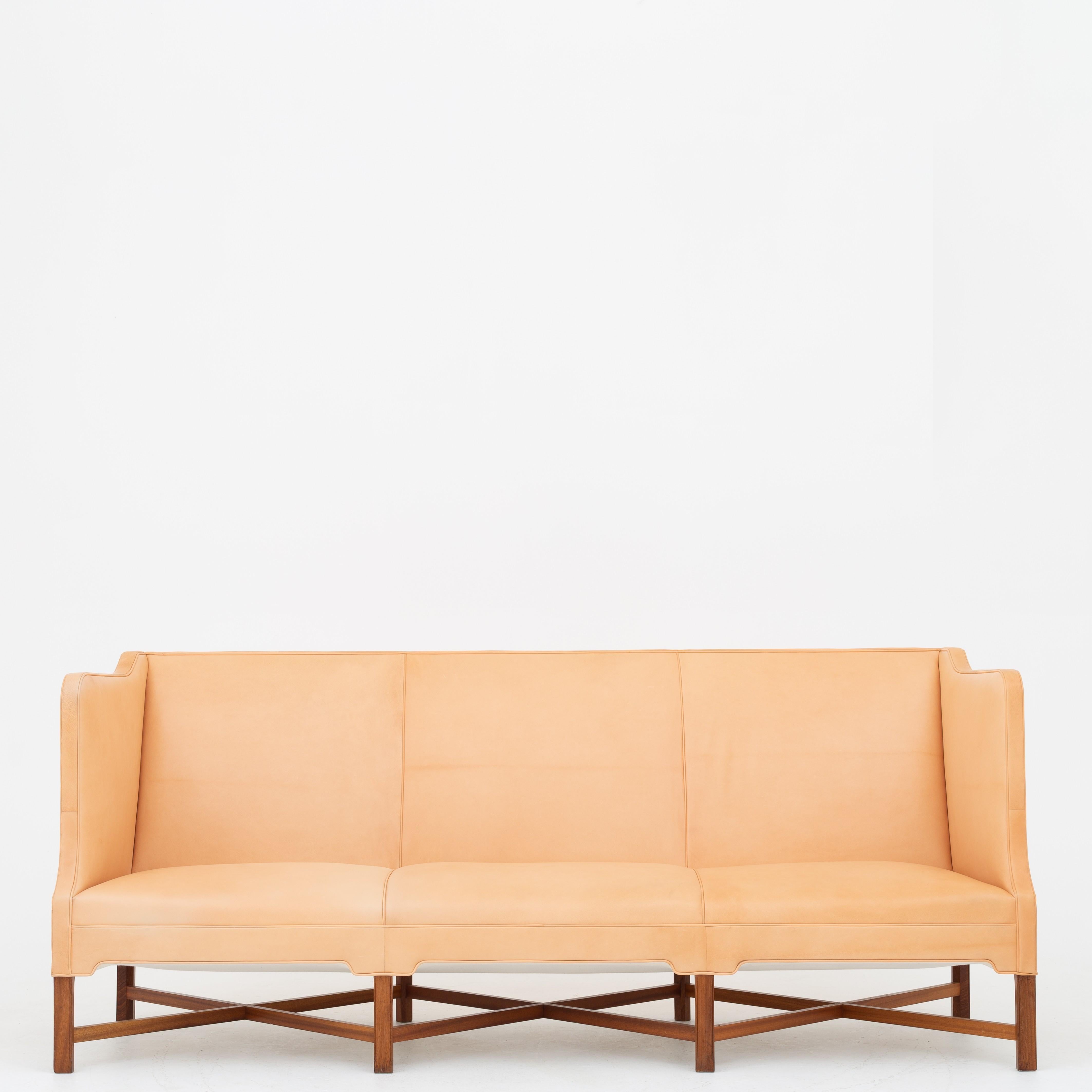 KK 4118 3-Seat Sofa in Niger Leather by Kaare Klint 1