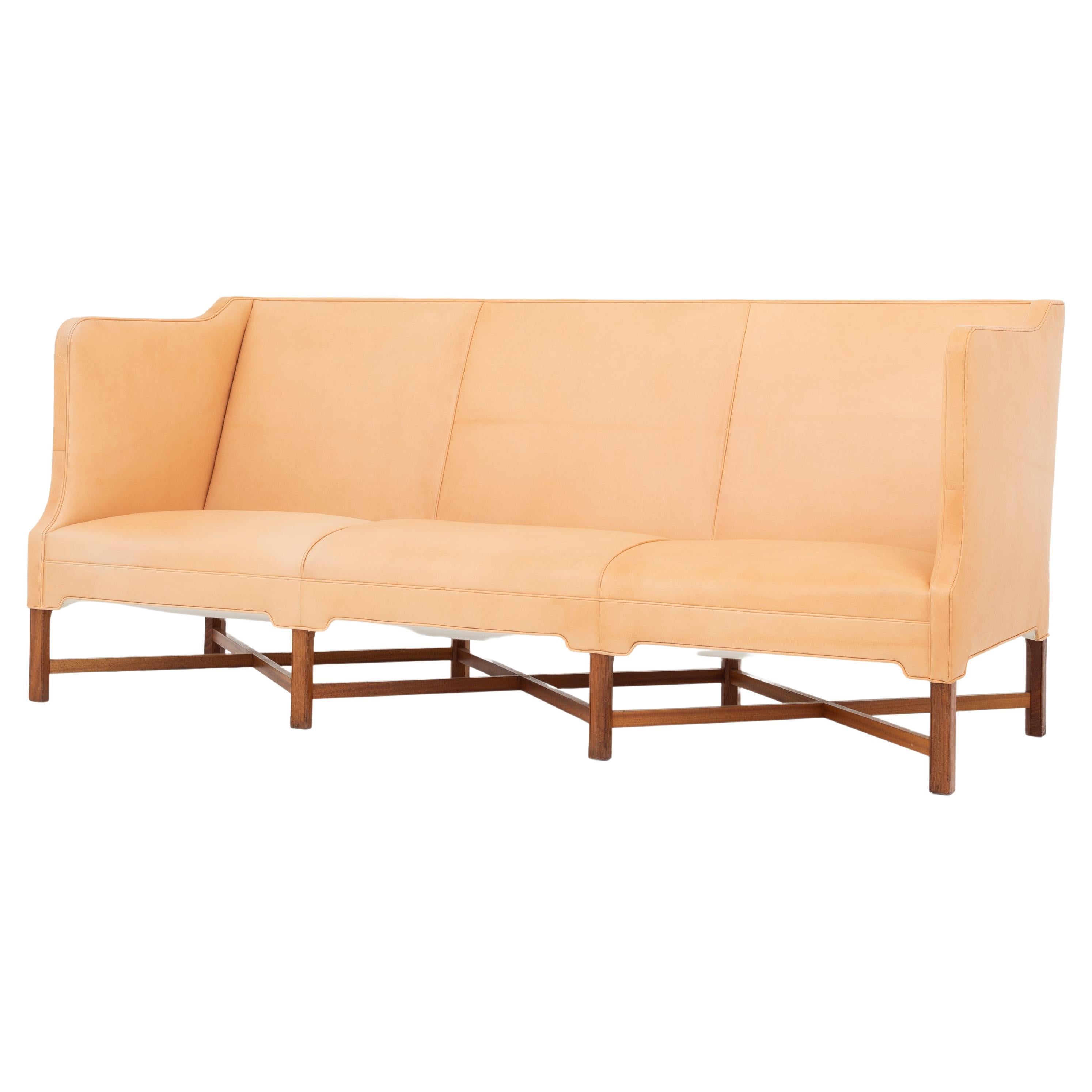 KK 4118 3-Sitz-Sofa aus Niger-Leder von Kaare Klint