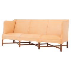 Antique KK 4118 3-Seat Sofa in Niger Leather by Kaare Klint