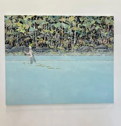 Bluebird - Figur Angeln Sage Blau Grün Wasser Wald See Landschaft, 2022