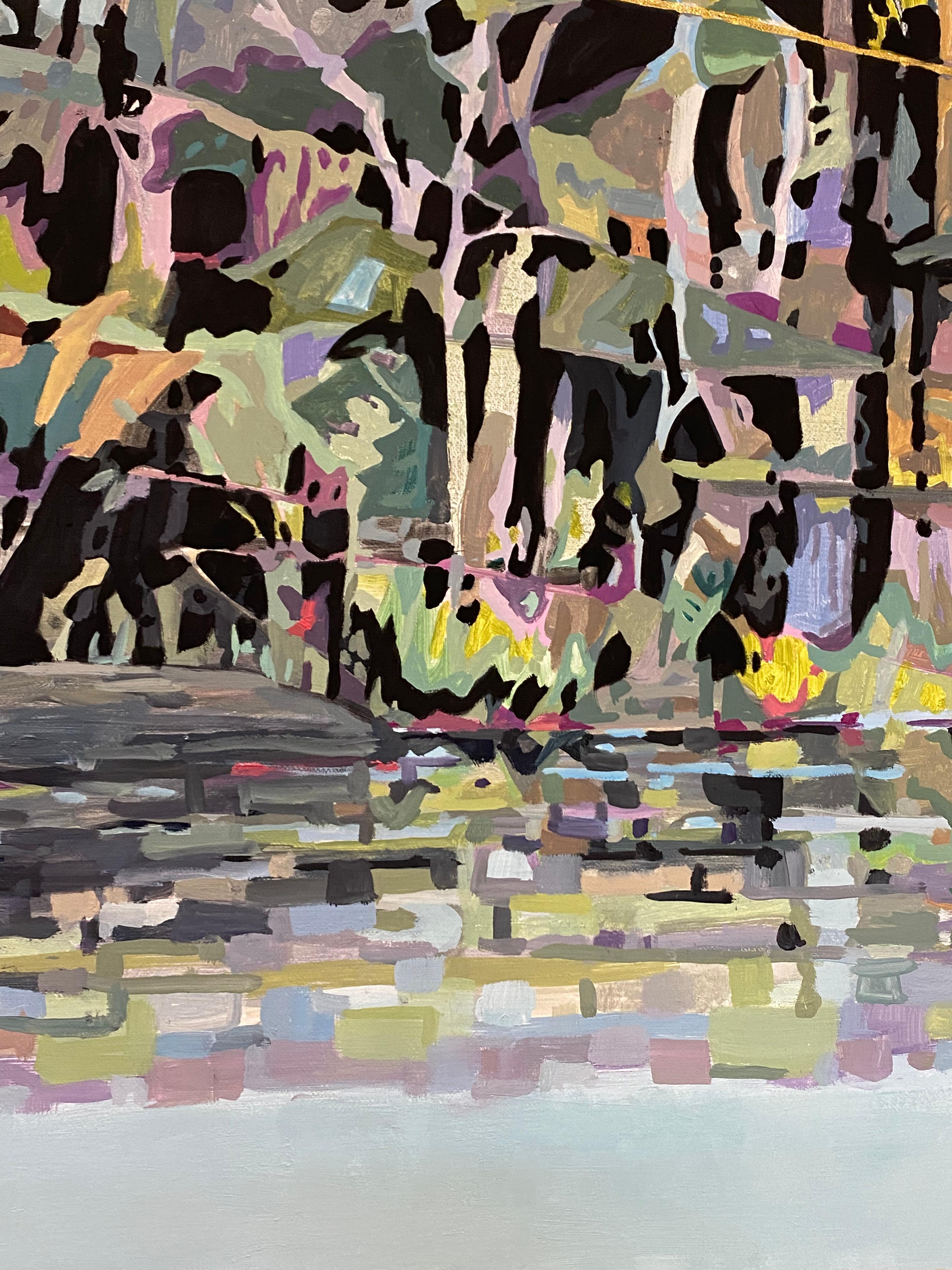 Bluebird - Figur Angeln Sage Blau Grün Wasser Wald See Landschaft, 2022 im Angebot 2