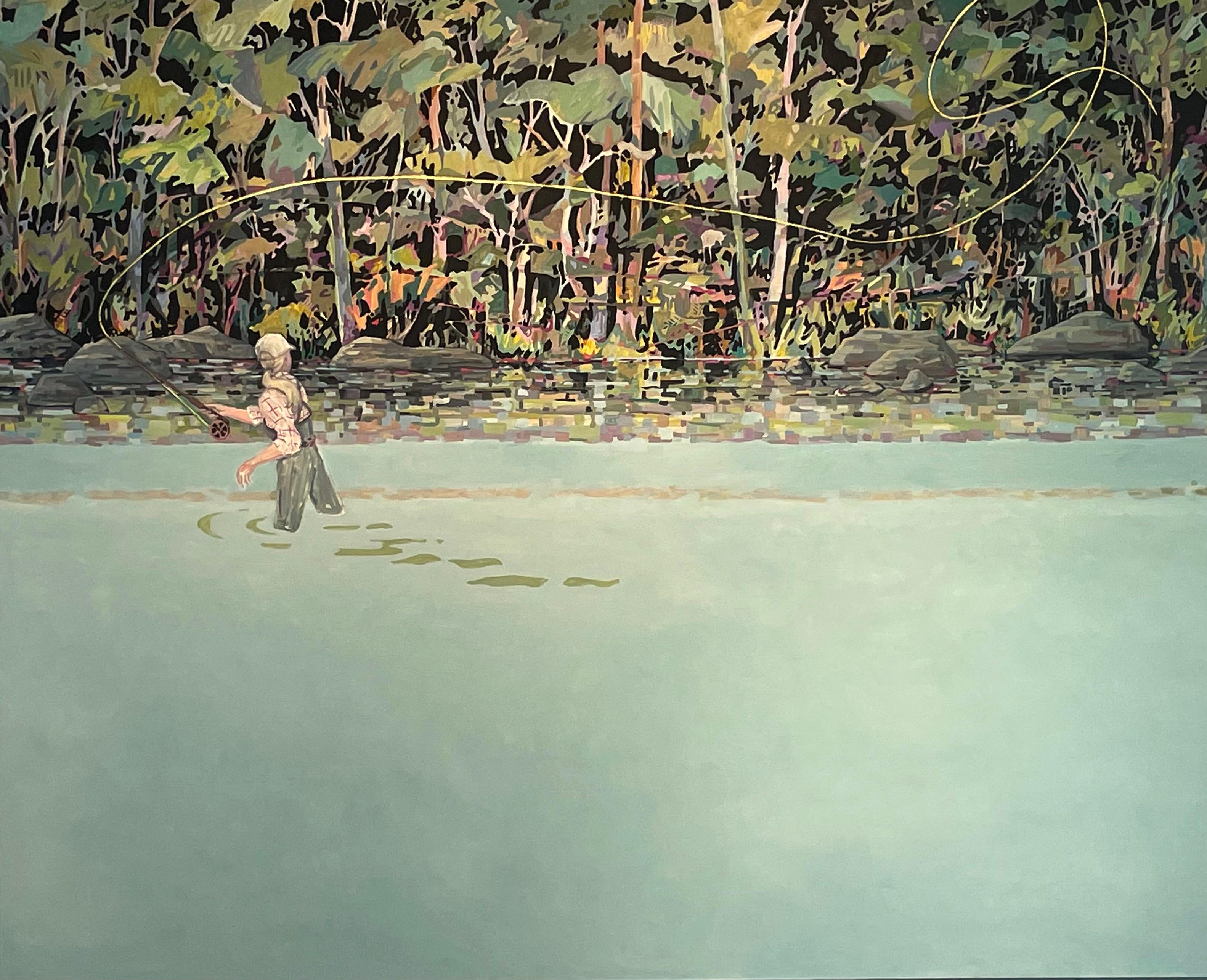 Bluebird - Figur Angeln Sage Blau Grün Wasser Wald See Landschaft, 2022