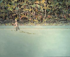 Bluebird - Figur Angeln Sage Blau Grün Wasser Wald See Landschaft, 2022