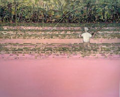 Acqua di rose - Figura: Pesca, Acqua rosa, Foresta verde, Lago, Paesaggio, Pescatore 2023