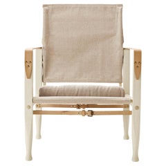 KK47000 Safari Chair Ash Oil with Natural Fabric by Kaare Klint