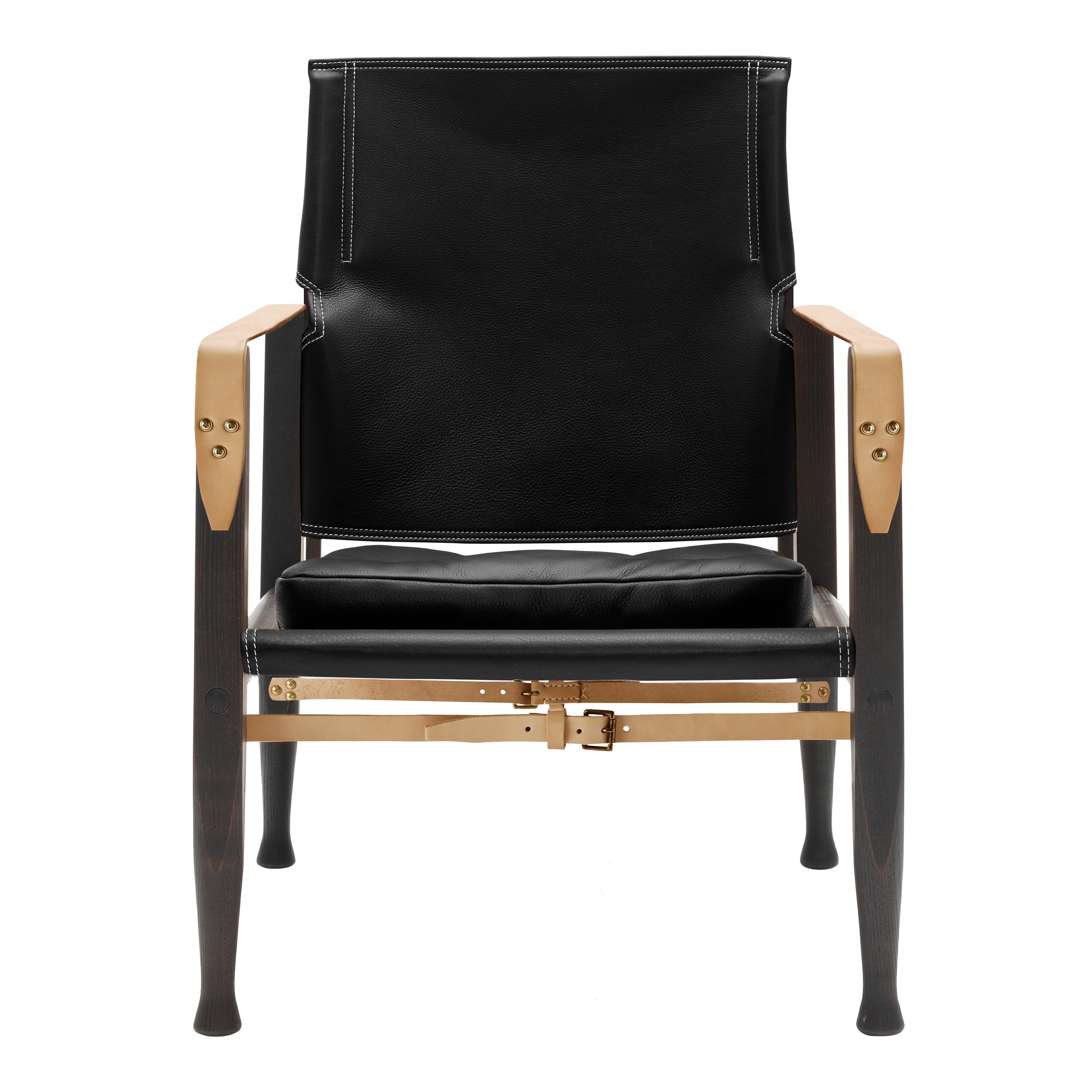 Black (Thor 301) KK47000 Safari Chair in Smoked Stain by Kaare Klint