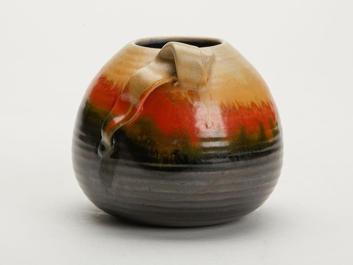 Keramikvase aus glasierter holländischer Art-Déco-Keramik von Klaas Mobach im Angebot 3
