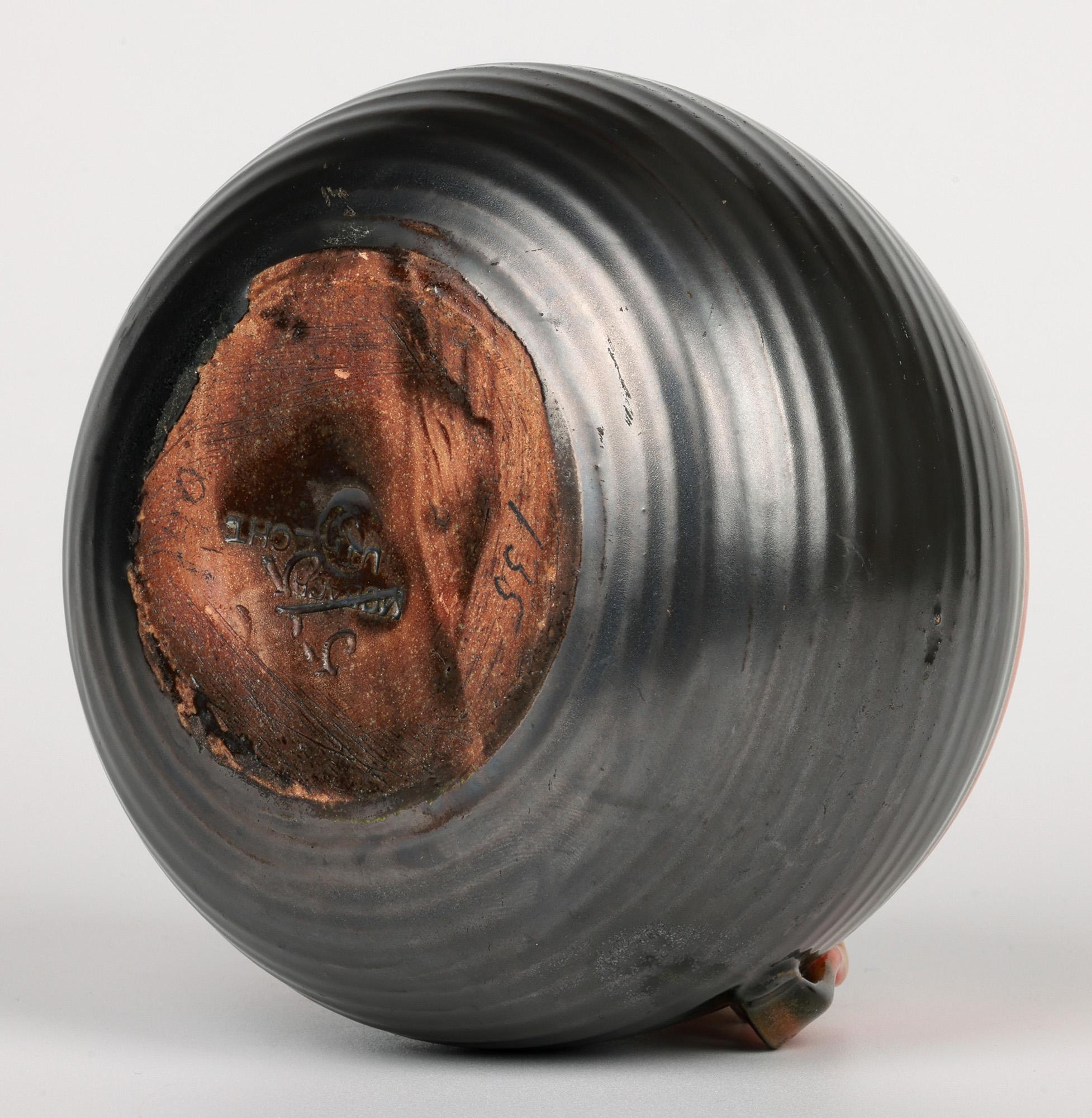 Klaas Mobach Keramiek vase en poterie d'art émaillée Art Déco néerlandais en vente 4