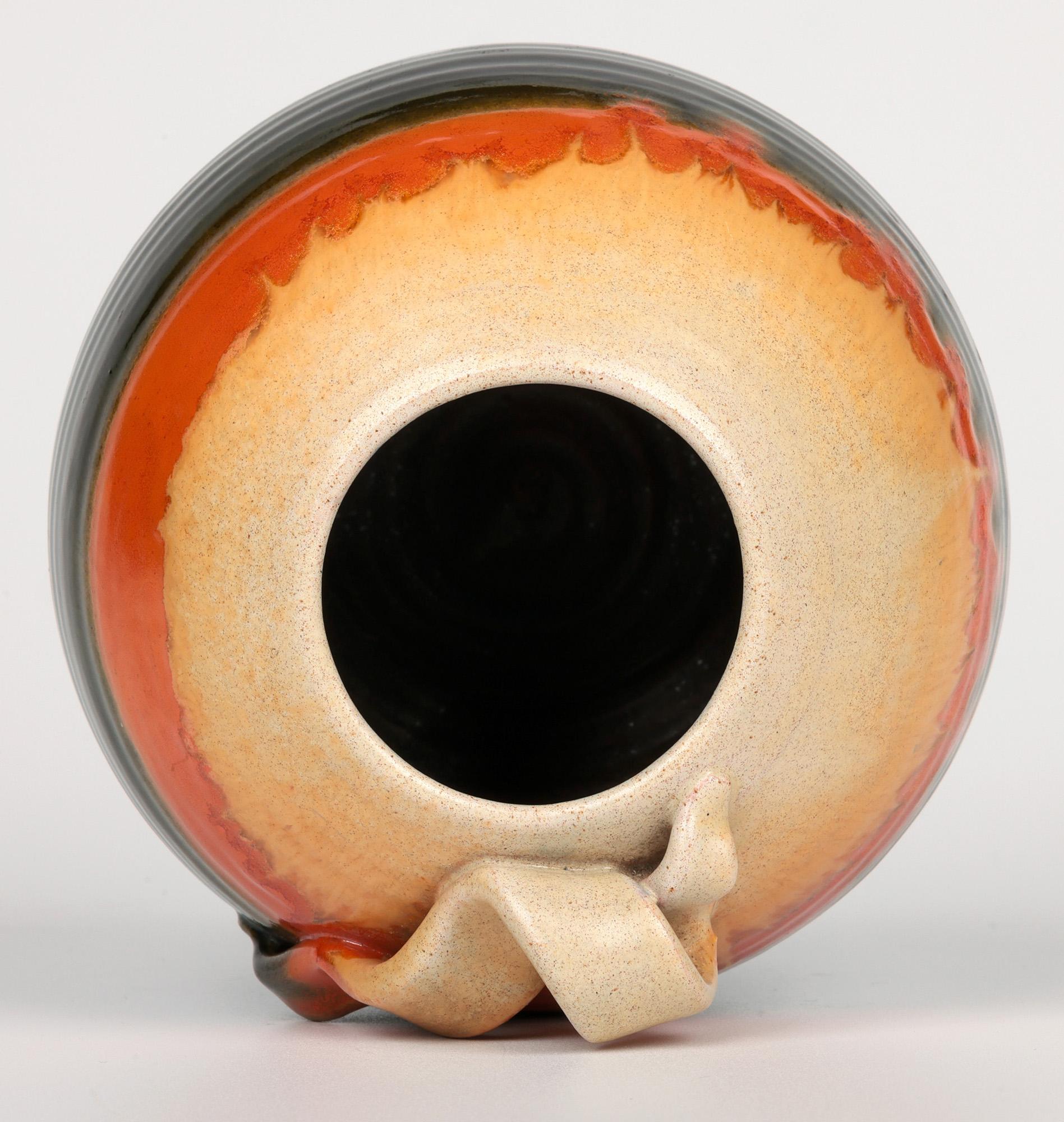 Klaas Mobach Keramiek vase en poterie d'art émaillée Art Déco néerlandais en vente 5