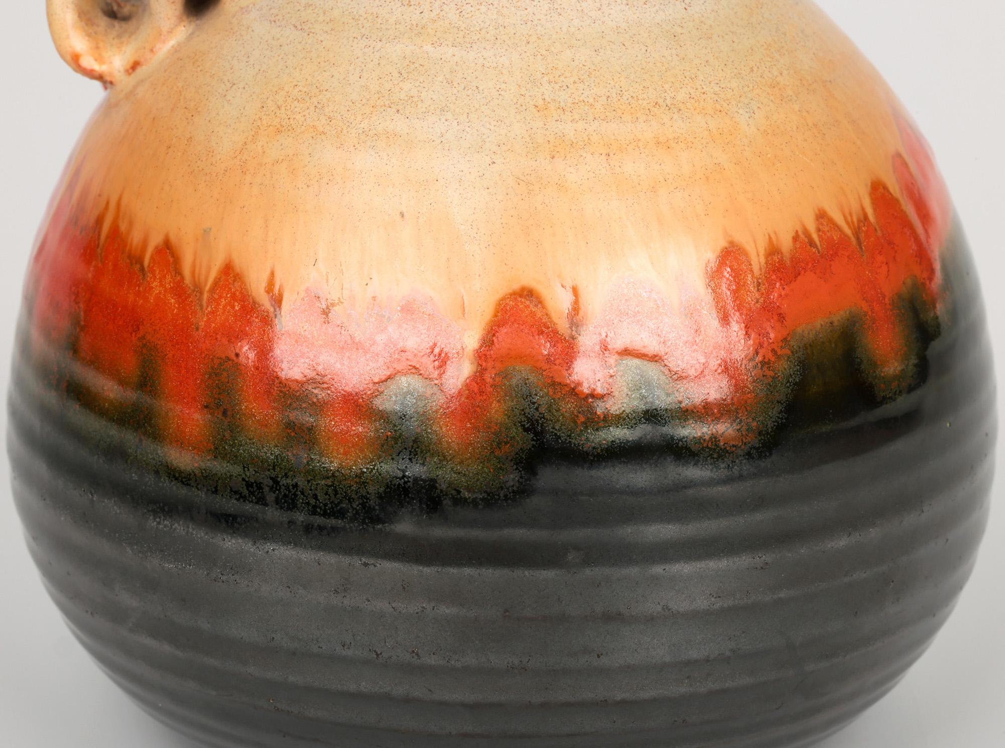 Klaas Mobach Keramiek vase en poterie d'art émaillée Art Déco néerlandais en vente 6