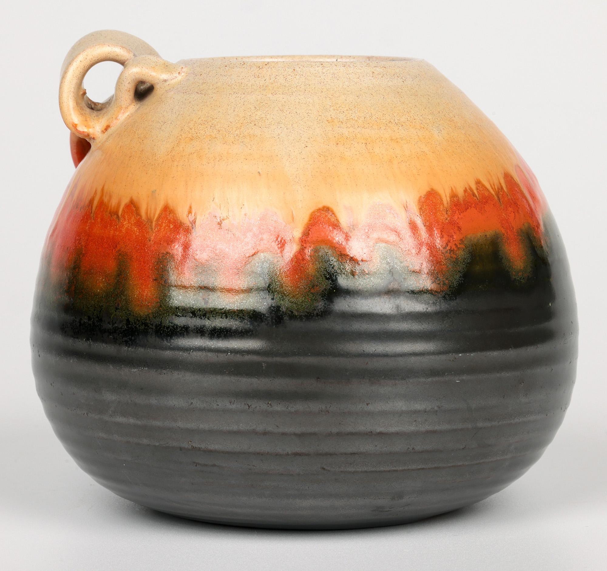 Klaas Mobach Keramiek vase en poterie d'art émaillée Art Déco néerlandais en vente 8