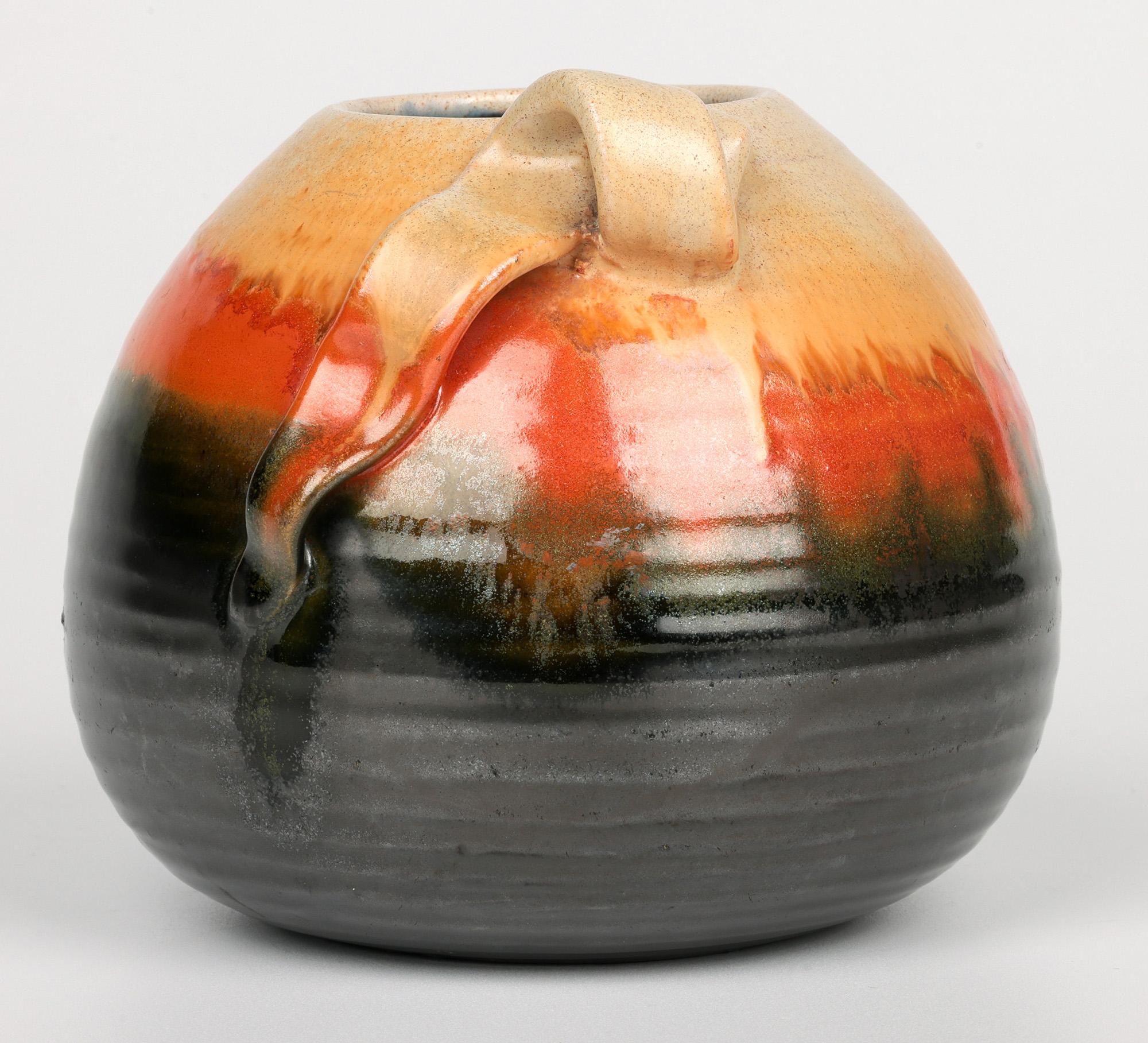 Klaas Mobach Keramiek vase en poterie d'art émaillée Art Déco néerlandais en vente 10