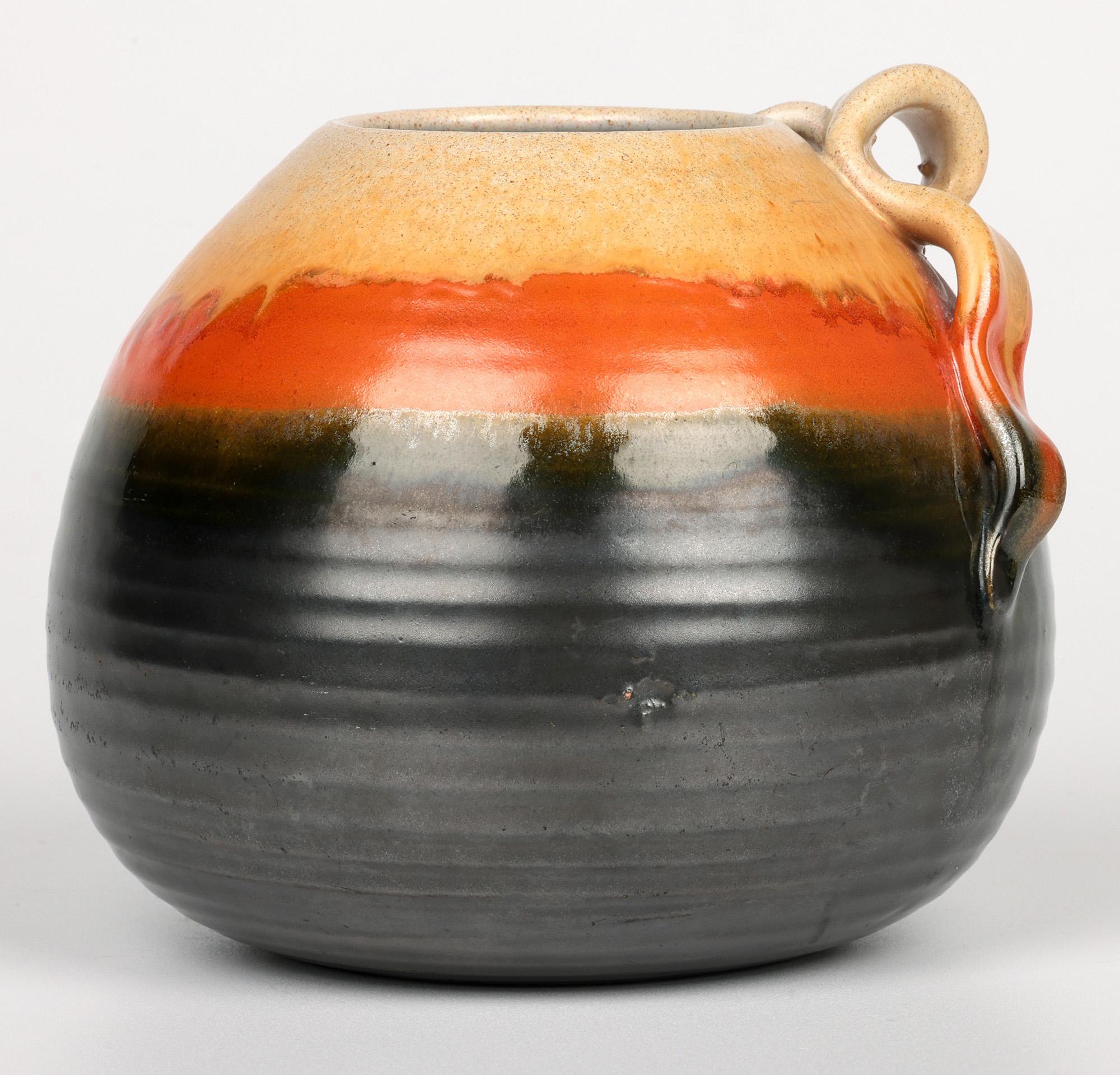 Klaas Mobach Keramiek vase en poterie d'art émaillée Art Déco néerlandais en vente 11