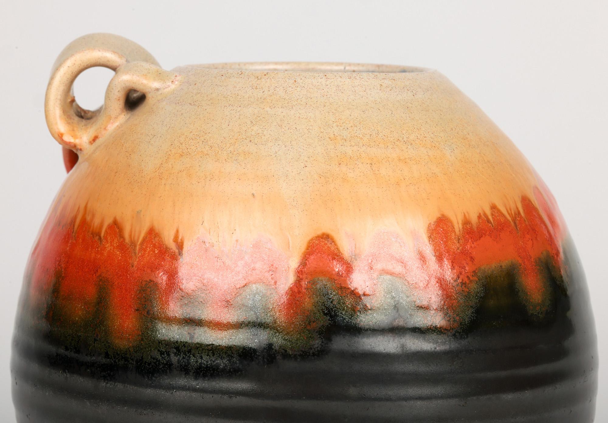 Néerlandais Klaas Mobach Keramiek vase en poterie d'art émaillée Art Déco néerlandais en vente
