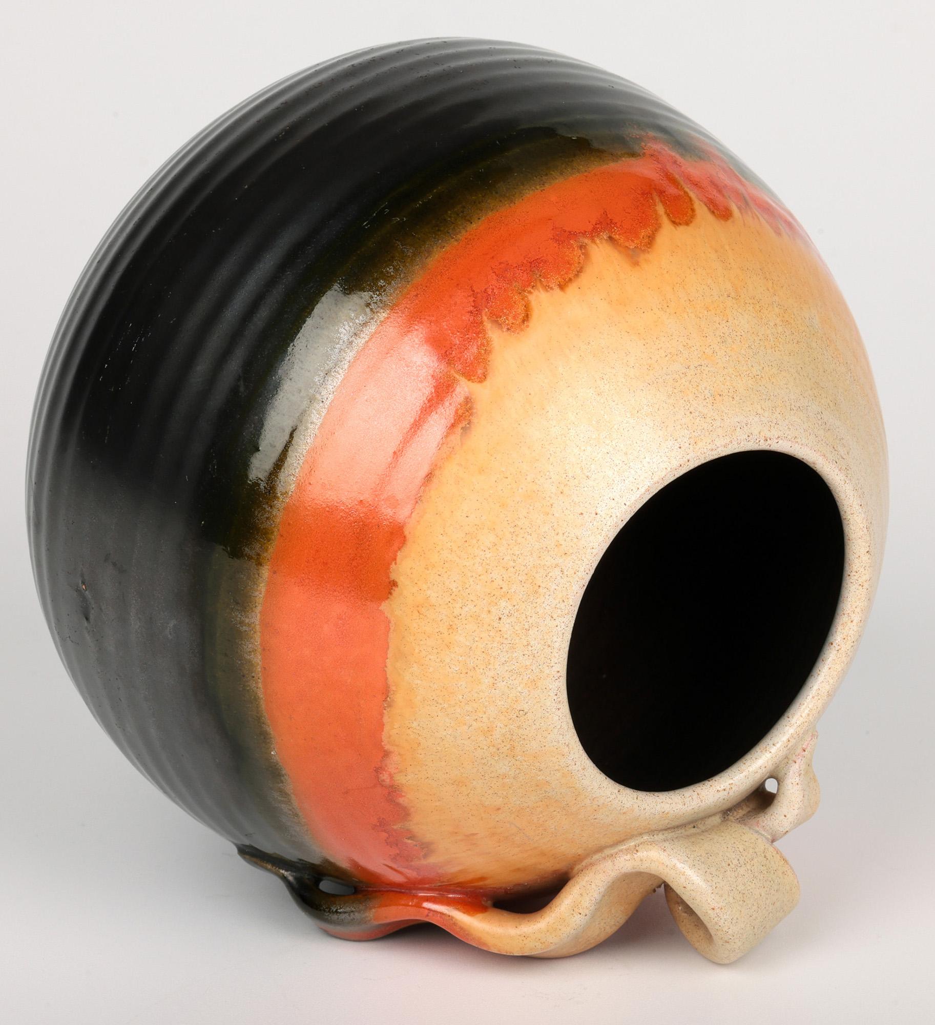Milieu du XXe siècle Klaas Mobach Keramiek vase en poterie d'art émaillée Art Déco néerlandais en vente