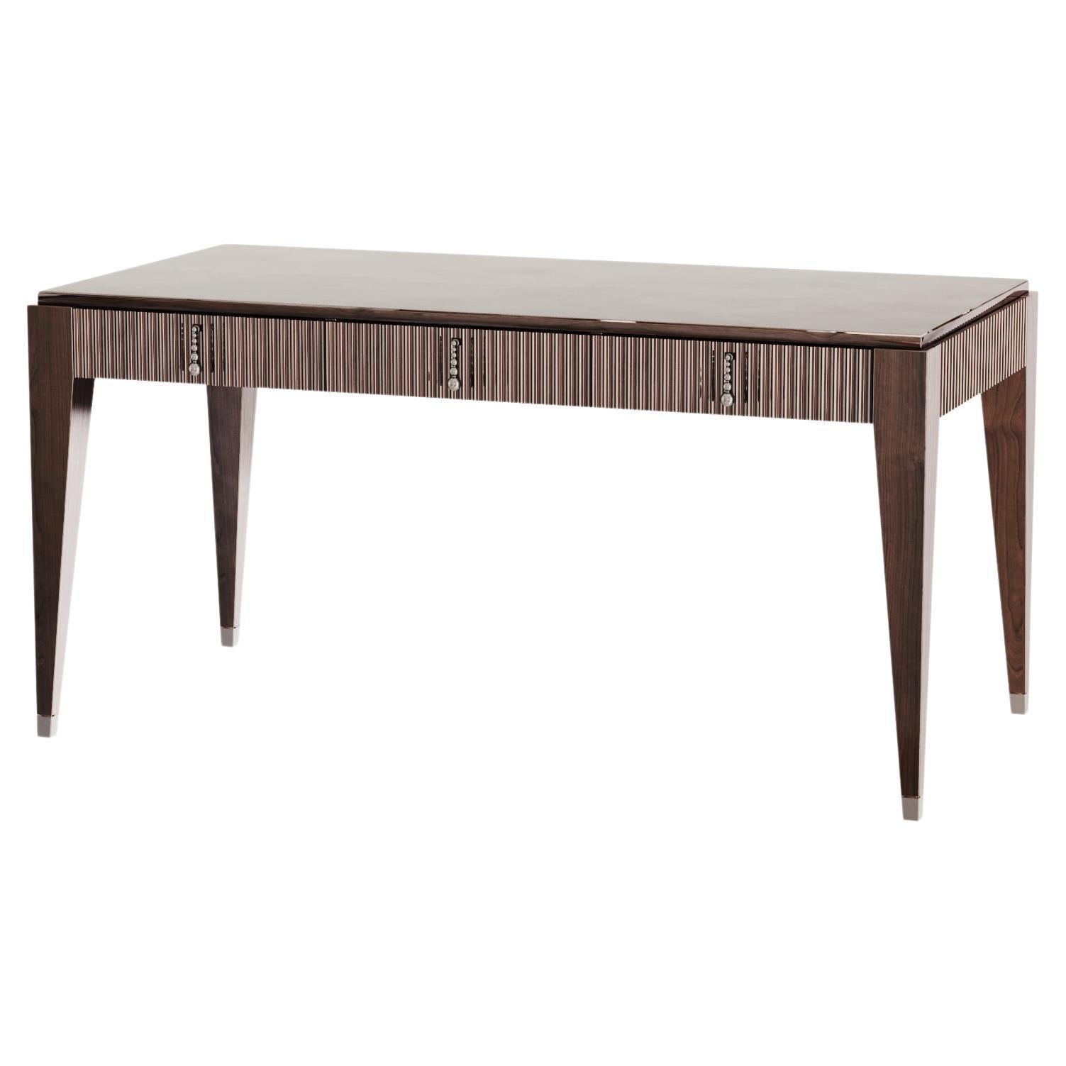 Campaign Desk and Chair in High Gloss White Lacquer at 1stDibs