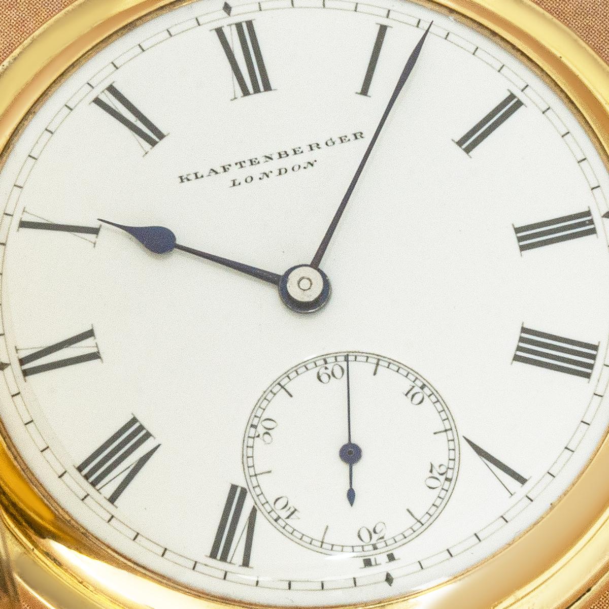 Klaftenberger. Rare Miniature Gold Hunter Quarter Repeater Pocket Watch C1871 In Good Condition For Sale In London, GB