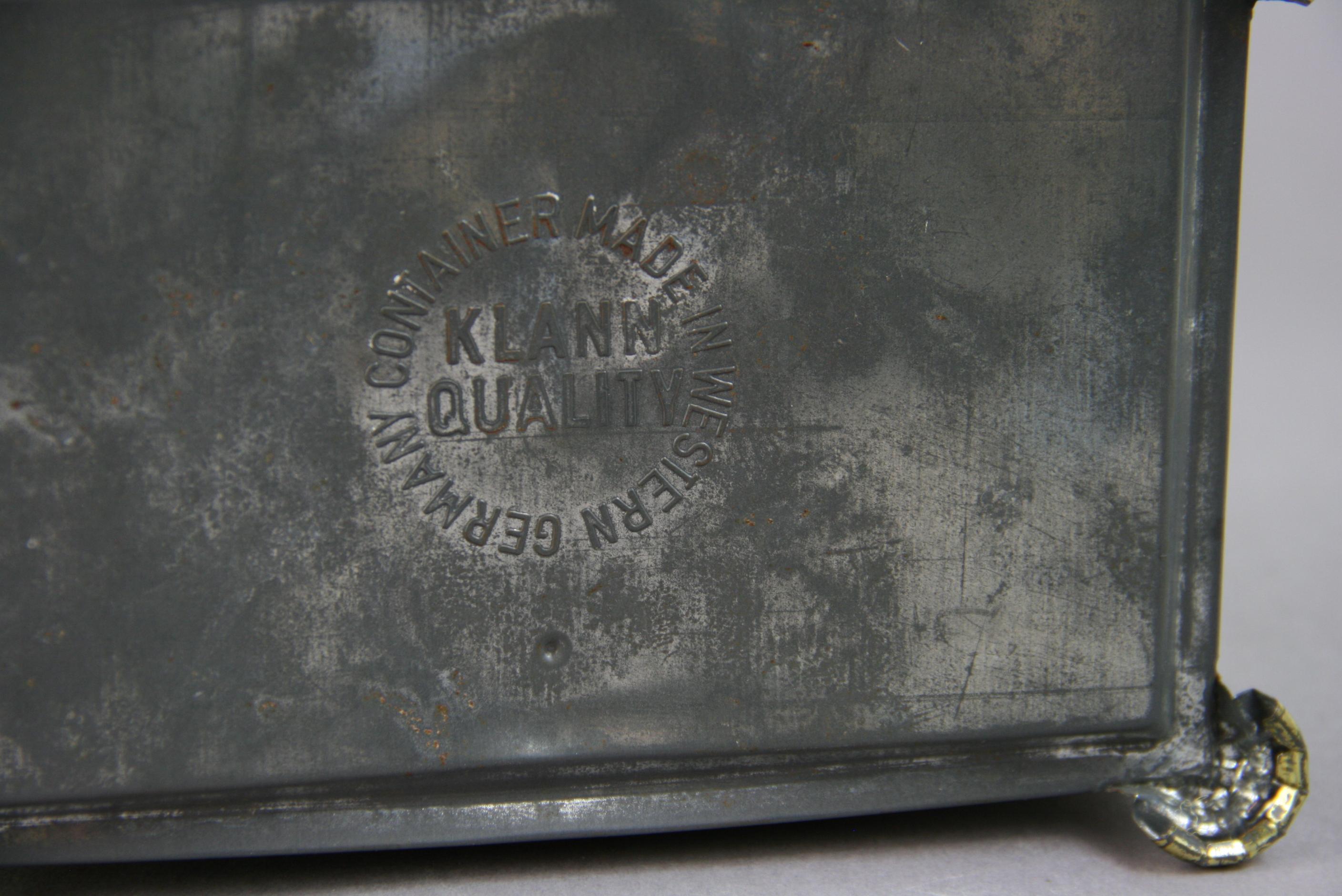 Klann Tin Container/Bank, Western Germany, 1970 In Good Condition In Douglas Manor, NY