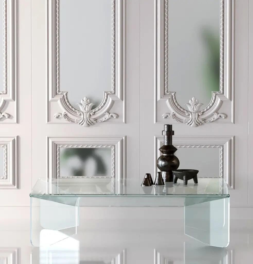 Couchtisch aus Klarglas von Hermhaus (Moderne der Mitte des Jahrhunderts) im Angebot