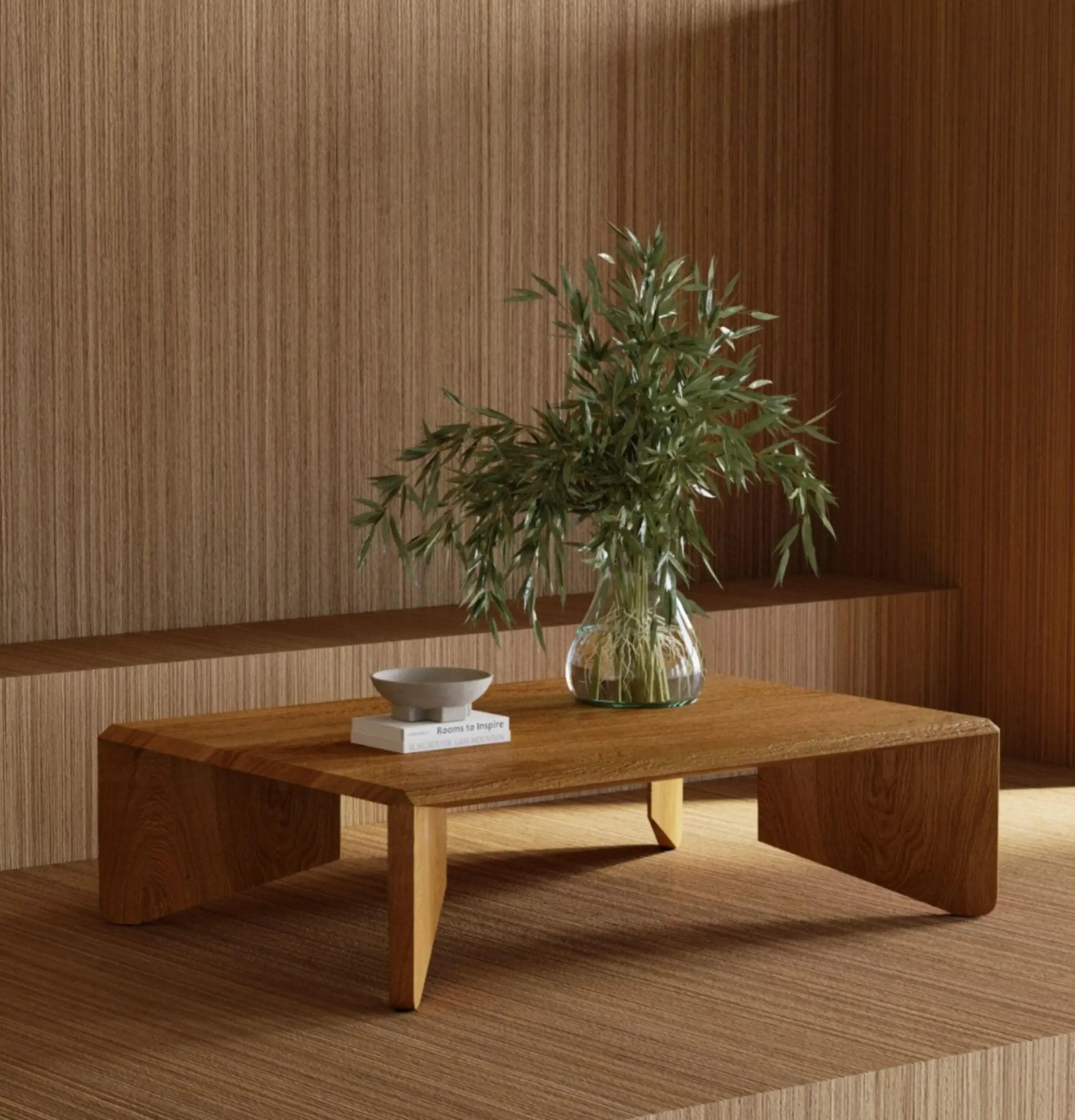 Formata dalla combinazione di assi di legno con una geometria semplice, Klar offre una percezione straordinaria e spaziosa grazie ai suoi dettagli di allineamento.