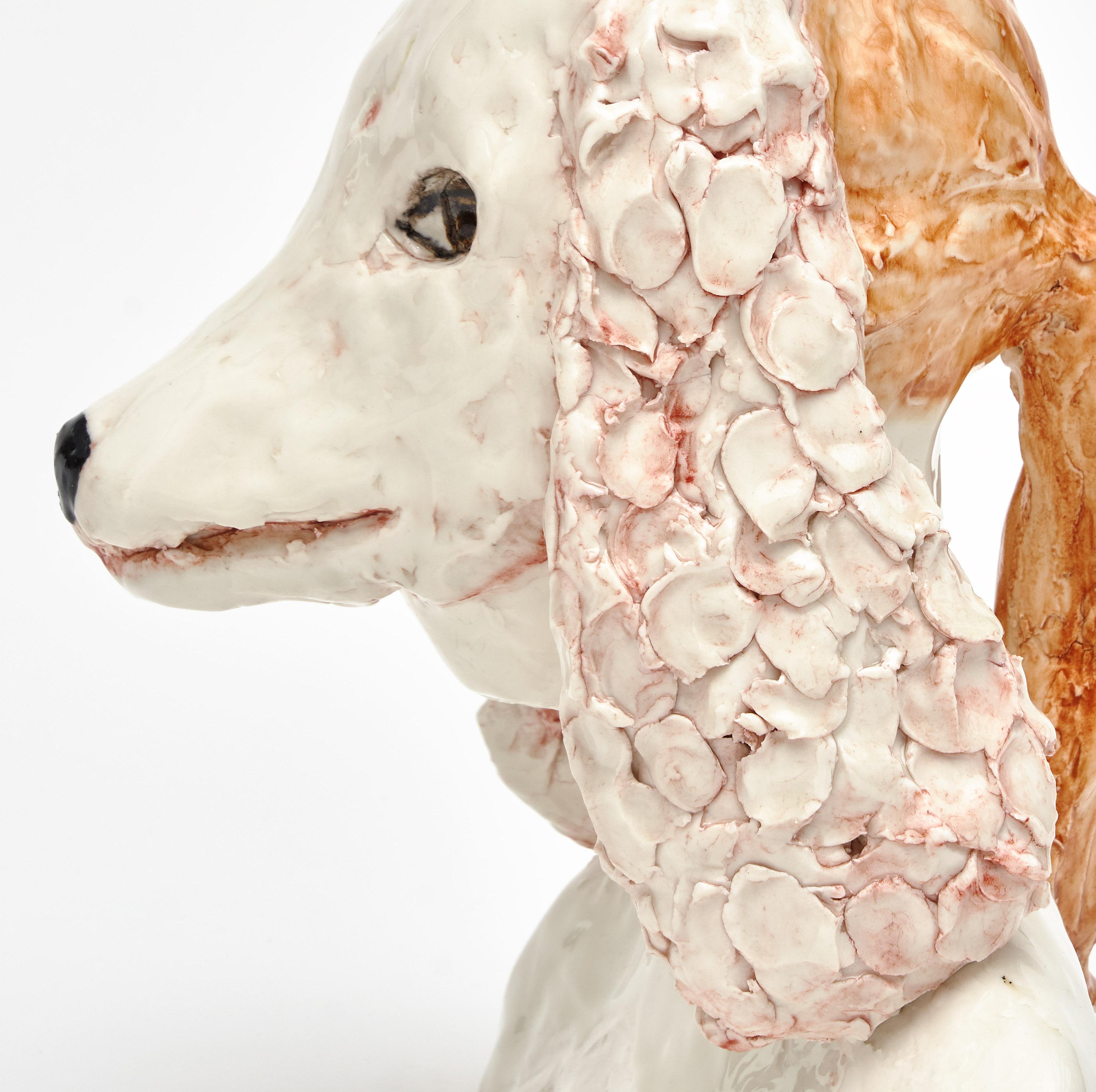 Pastel Pink - Gray Figurative Sculpture by Klara Kristalova