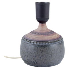 Klas-Göran Klaesson for Höganäs, Sweden.  Table lamp of stoneware,  1970s