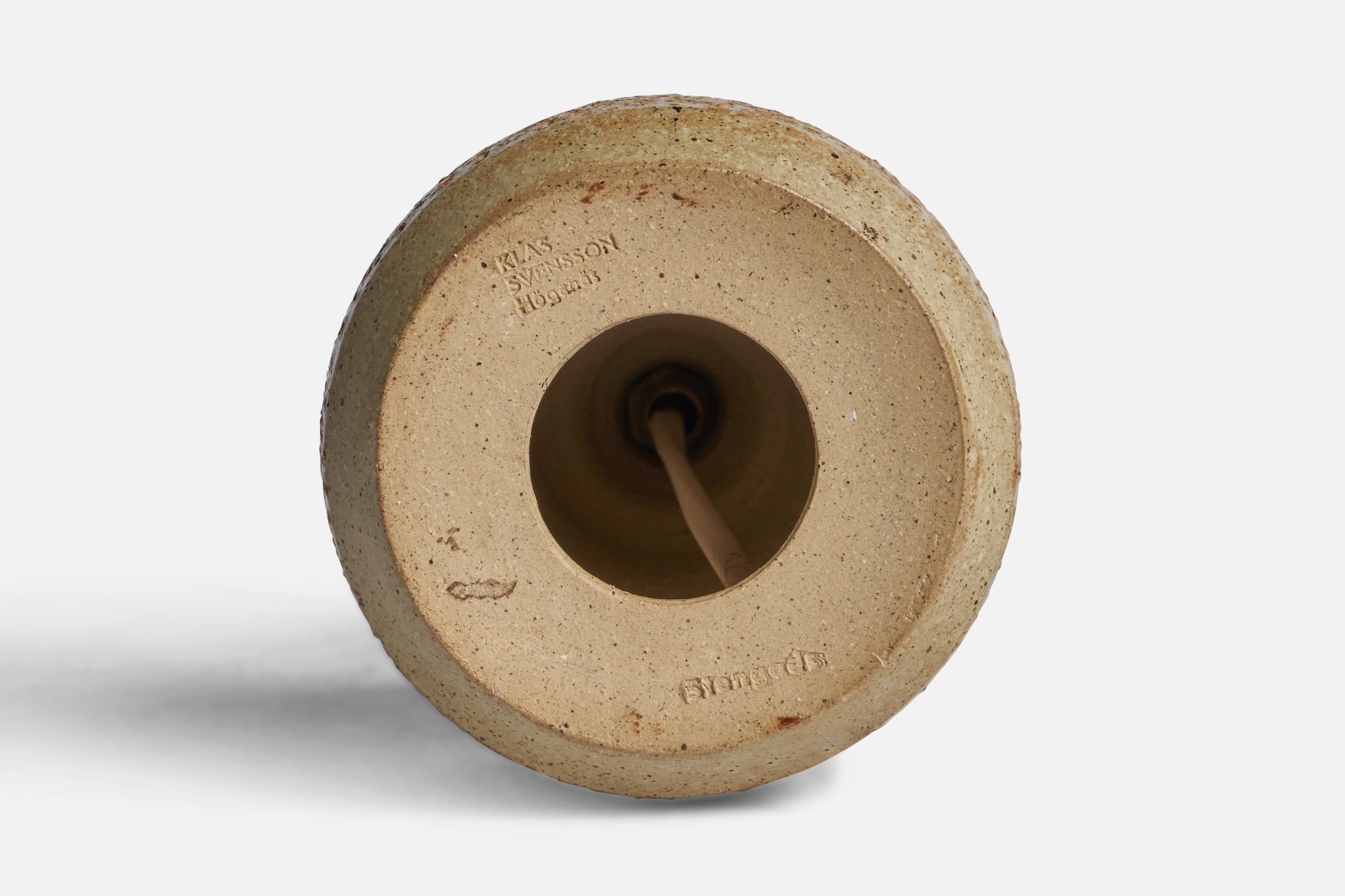 Milieu du XXe siècle Lampe de bureau Klas Svensson, grès, Suède, vers les années 1960 en vente