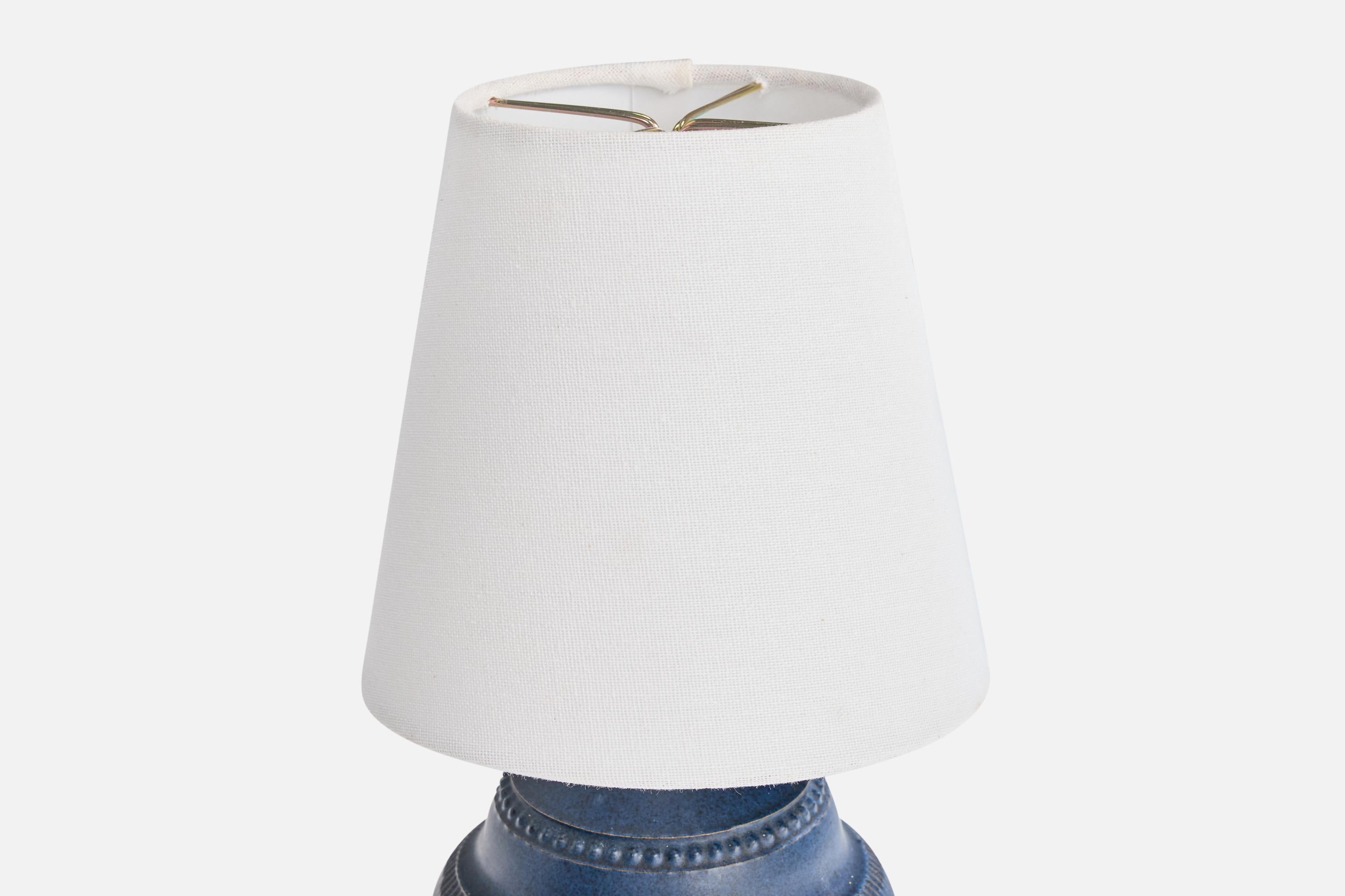 Swedish Klase Höganäs, Table Lamp, Ceramic, Sweden, 1960s For Sale